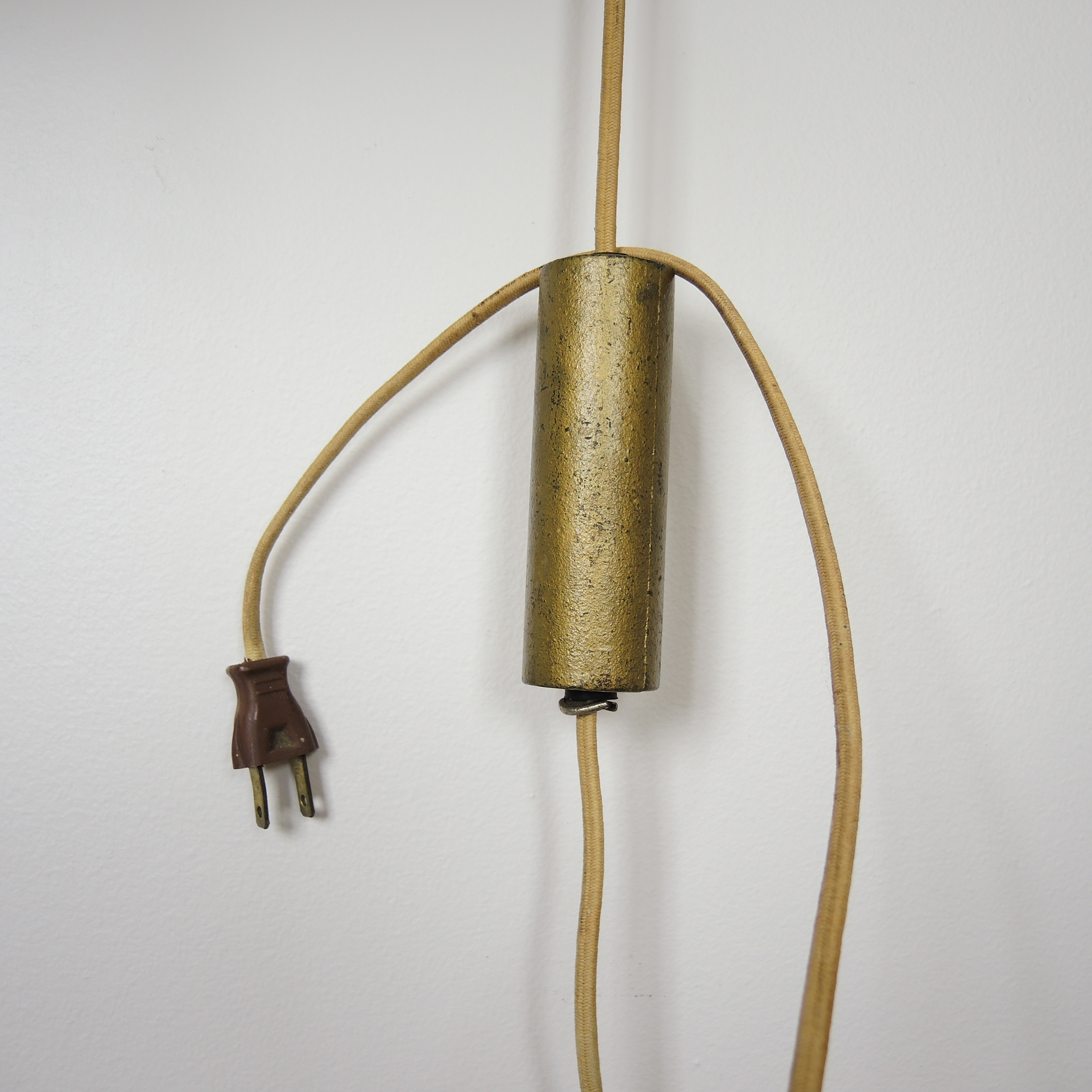 Mid Century Modern Berger Brass Adjustable Wall Lamp