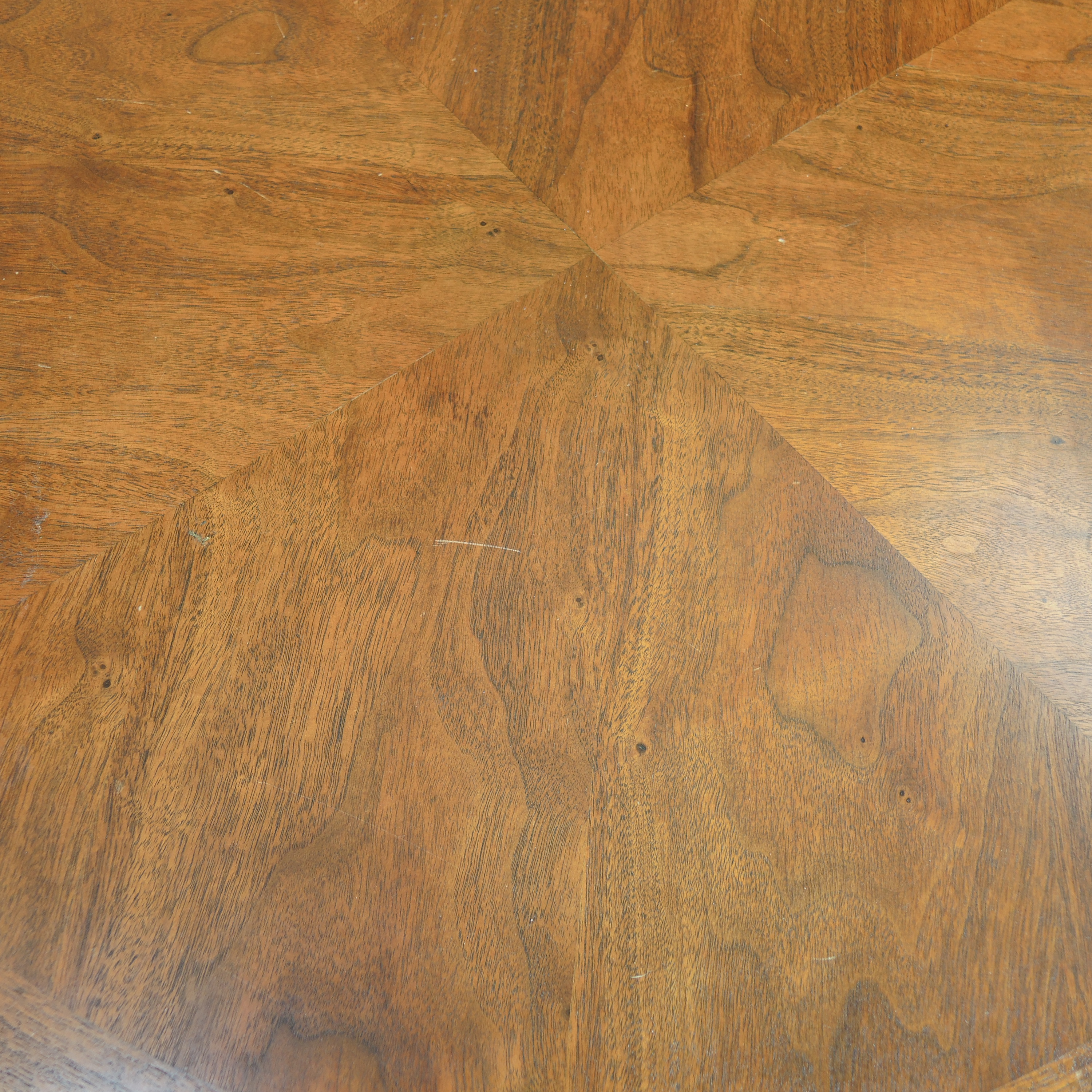 Lane Furniture Mid Century Modern Circular Walnut End Table, circa 1962