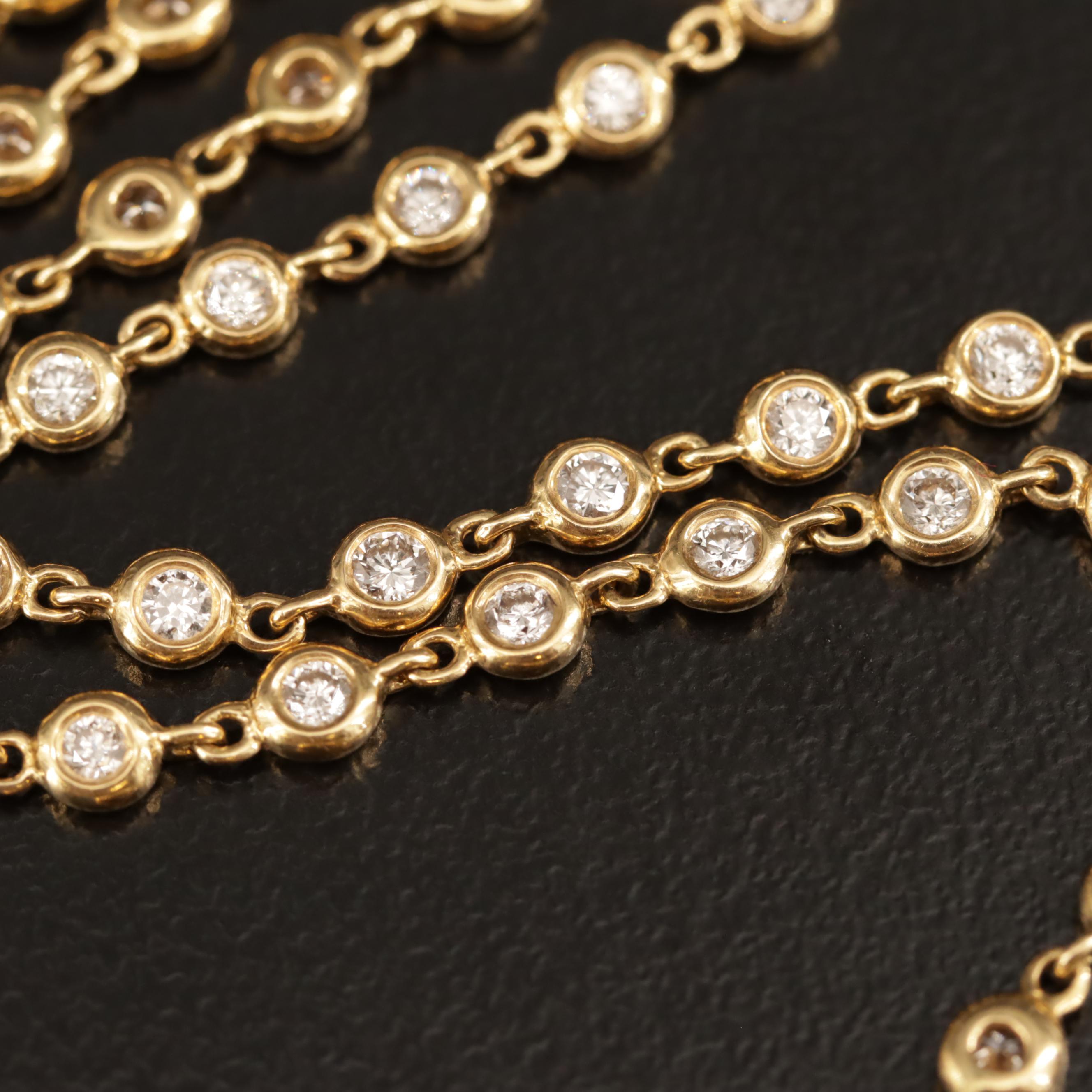 Sonia Bitton 18K 4.04 CTW Diamond Heart Pendant on 2.02 CTW Diamond Chain