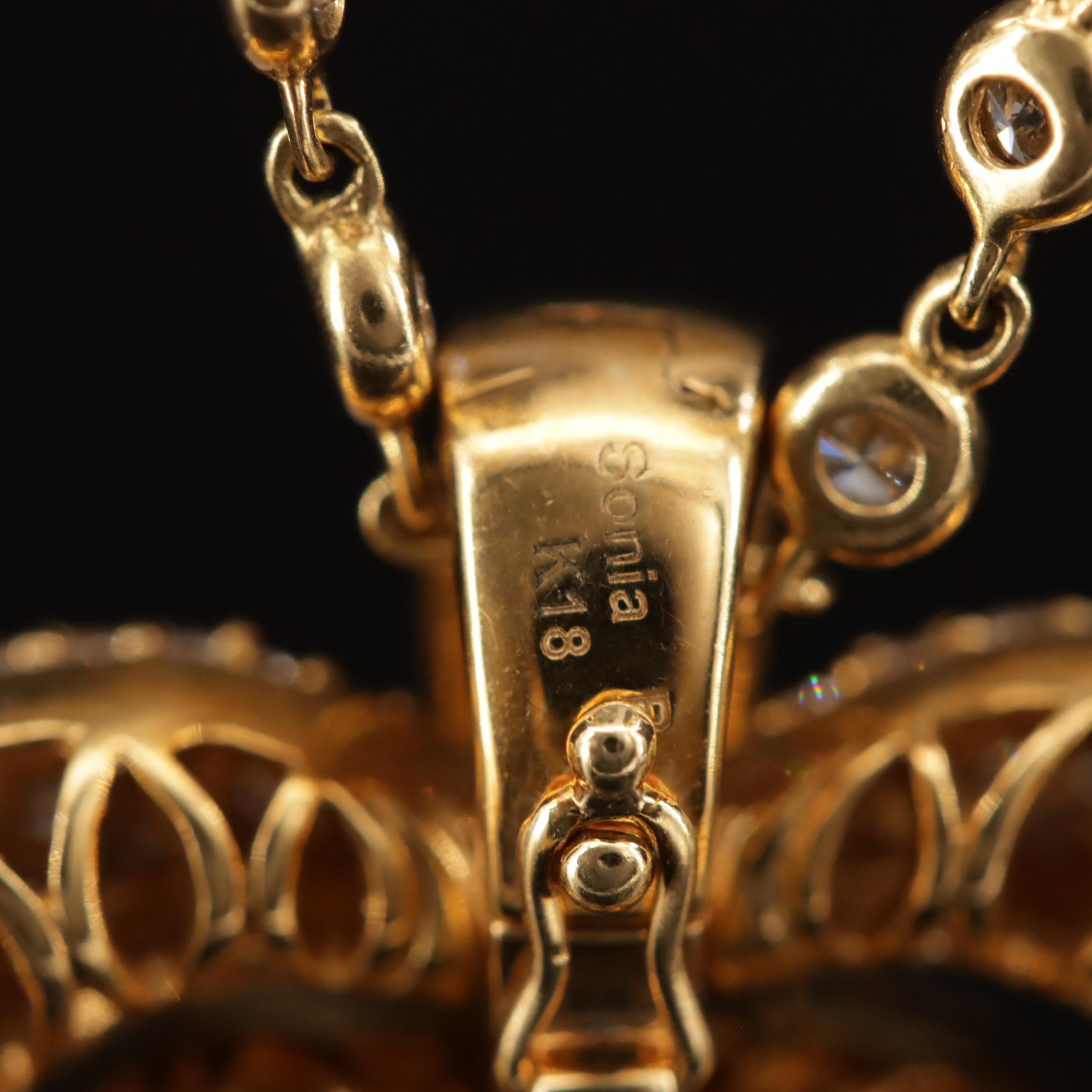 Sonia Bitton 18K 4.04 CTW Diamond Heart Pendant on 2.02 CTW Diamond Chain