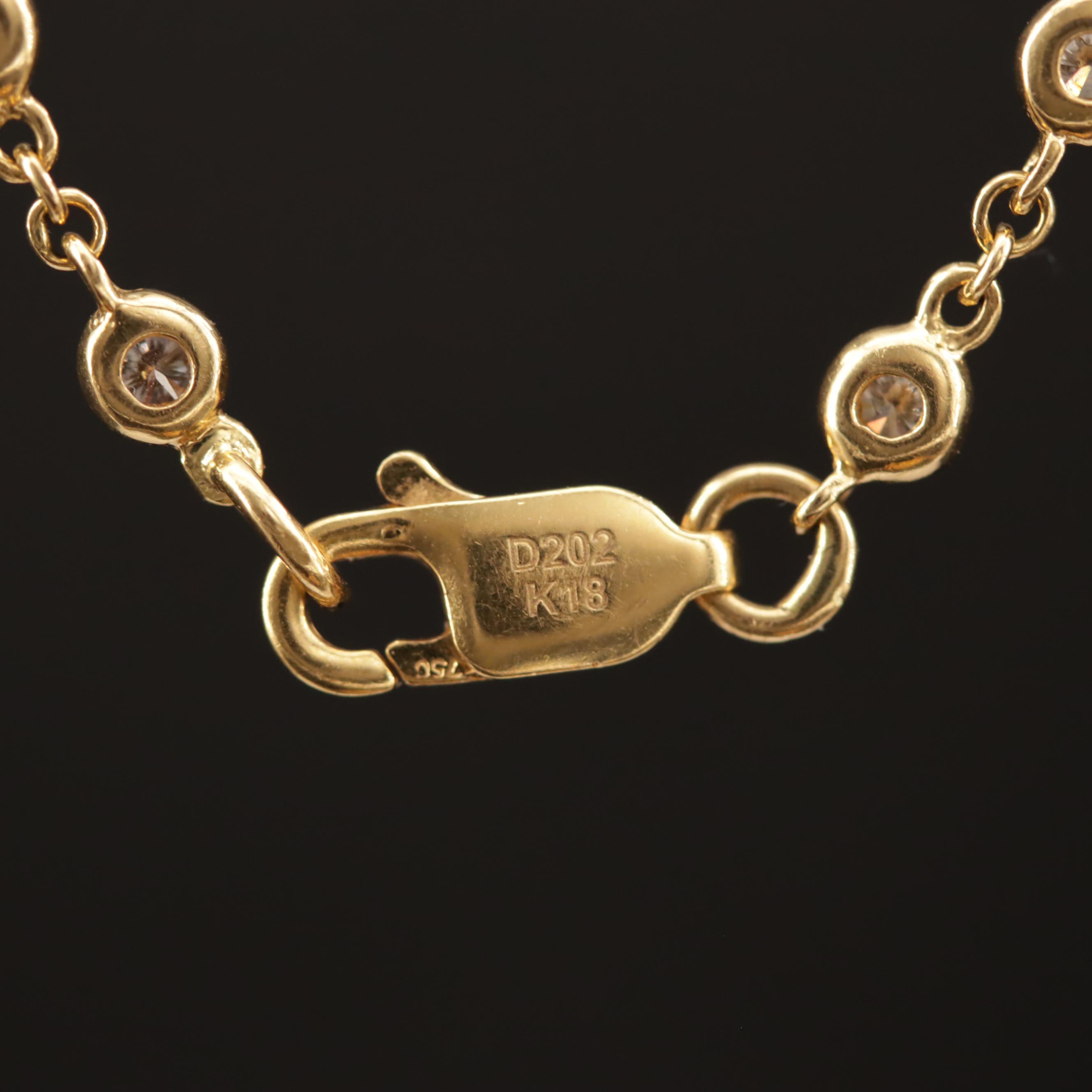 Sonia Bitton 18K 4.04 CTW Diamond Heart Pendant on 2.02 CTW Diamond Chain