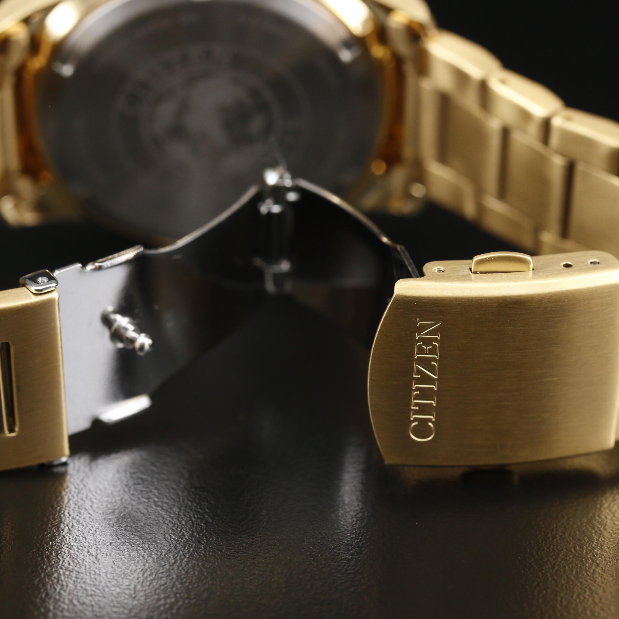 Citizen Eco-Drive Brycen Chronograph Gold Tone Quartz Watch