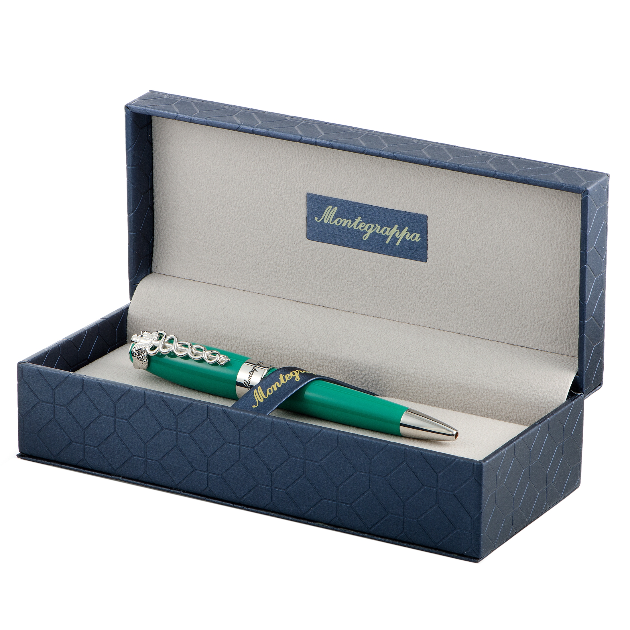 Montegrappa Caduceus Medical Green Resin and Palladium Ballpoint Pen