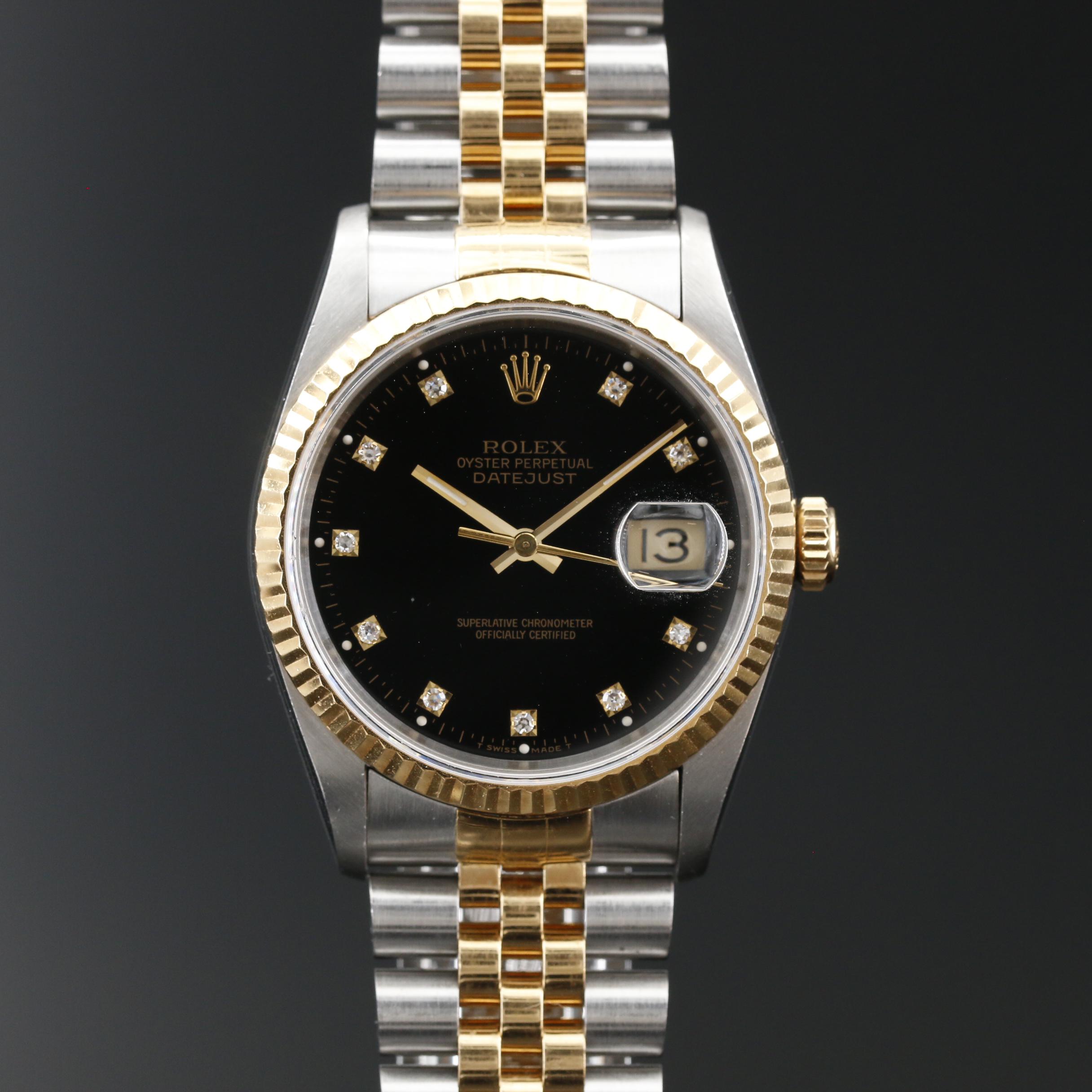 1991 Rolex Datejust 18K and Stainless Steel Automatic Watch