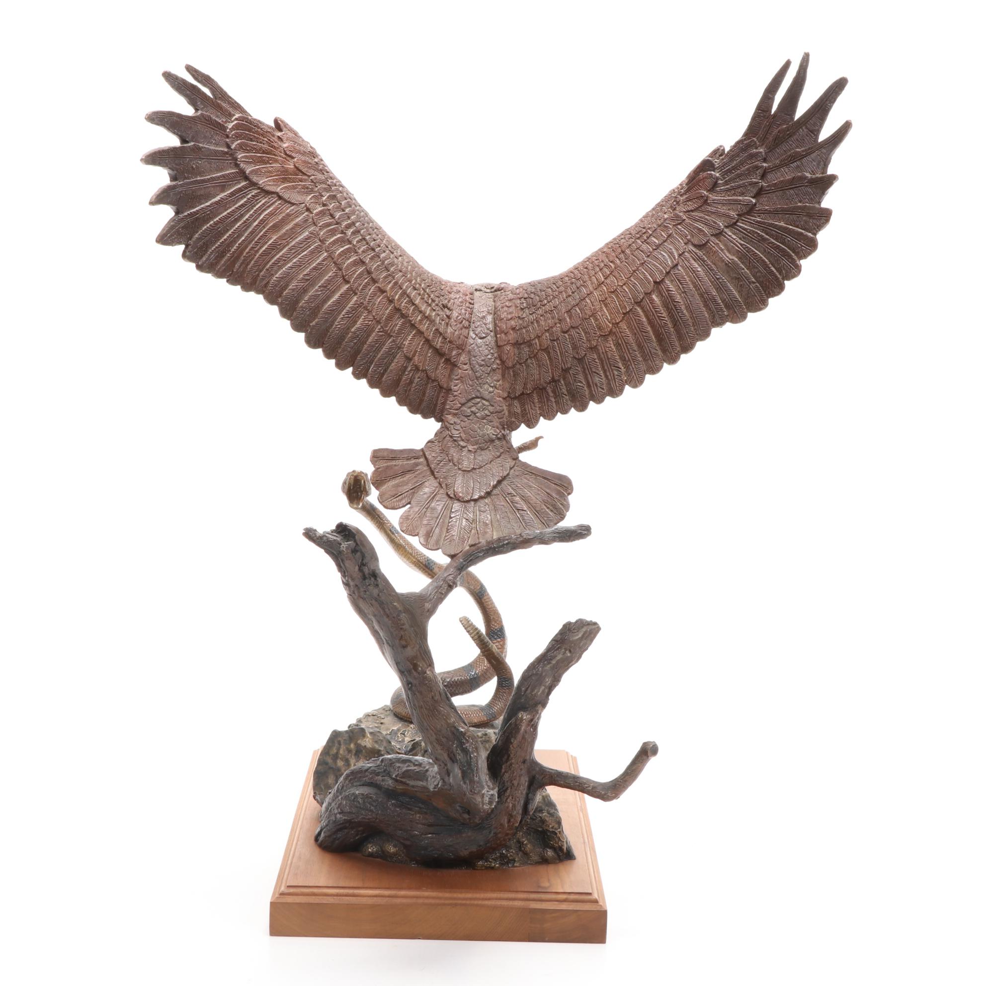 Wally Shoop Bronze Sculpture "Right Move"