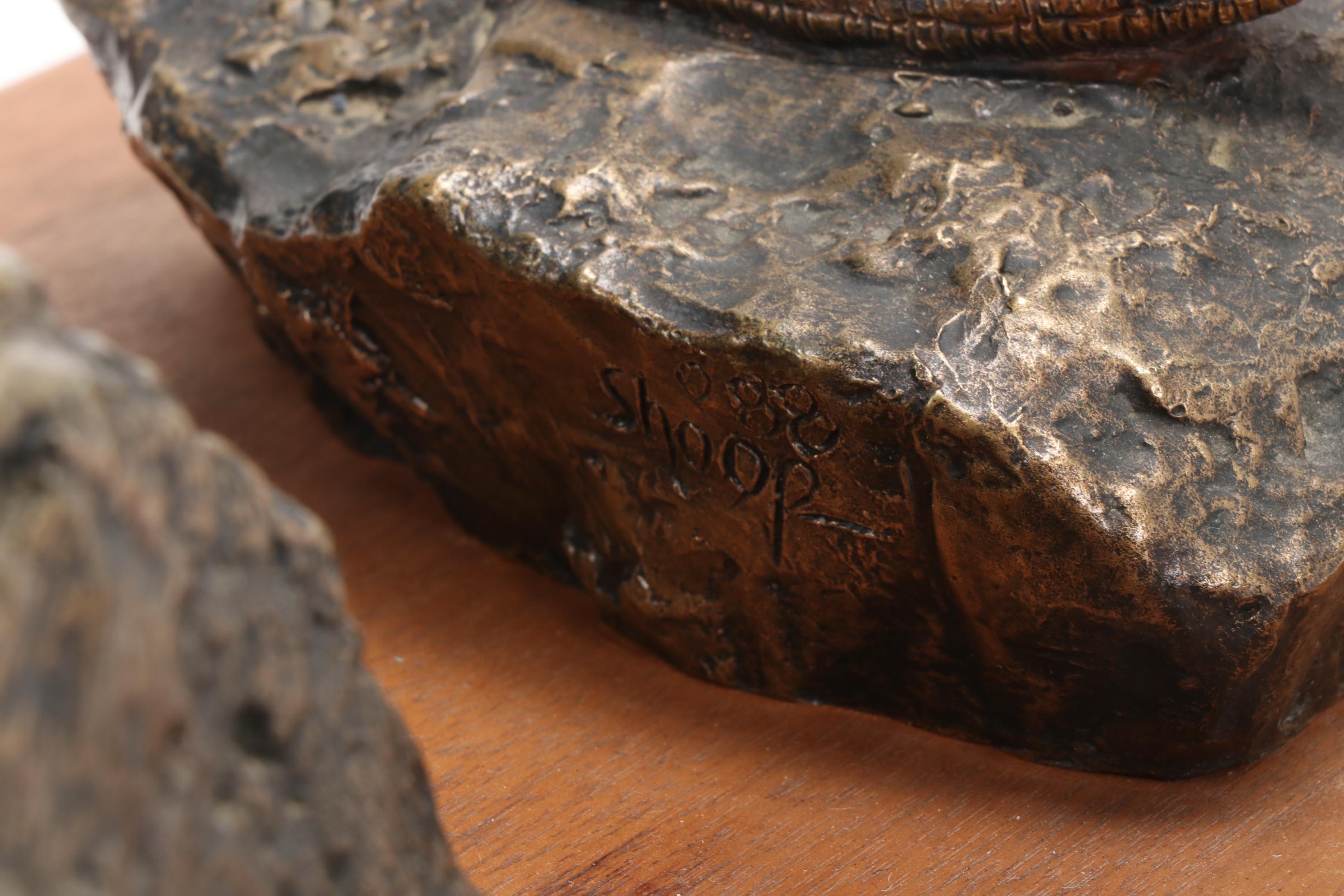 Wally Shoop Bronze Sculpture "Right Move"