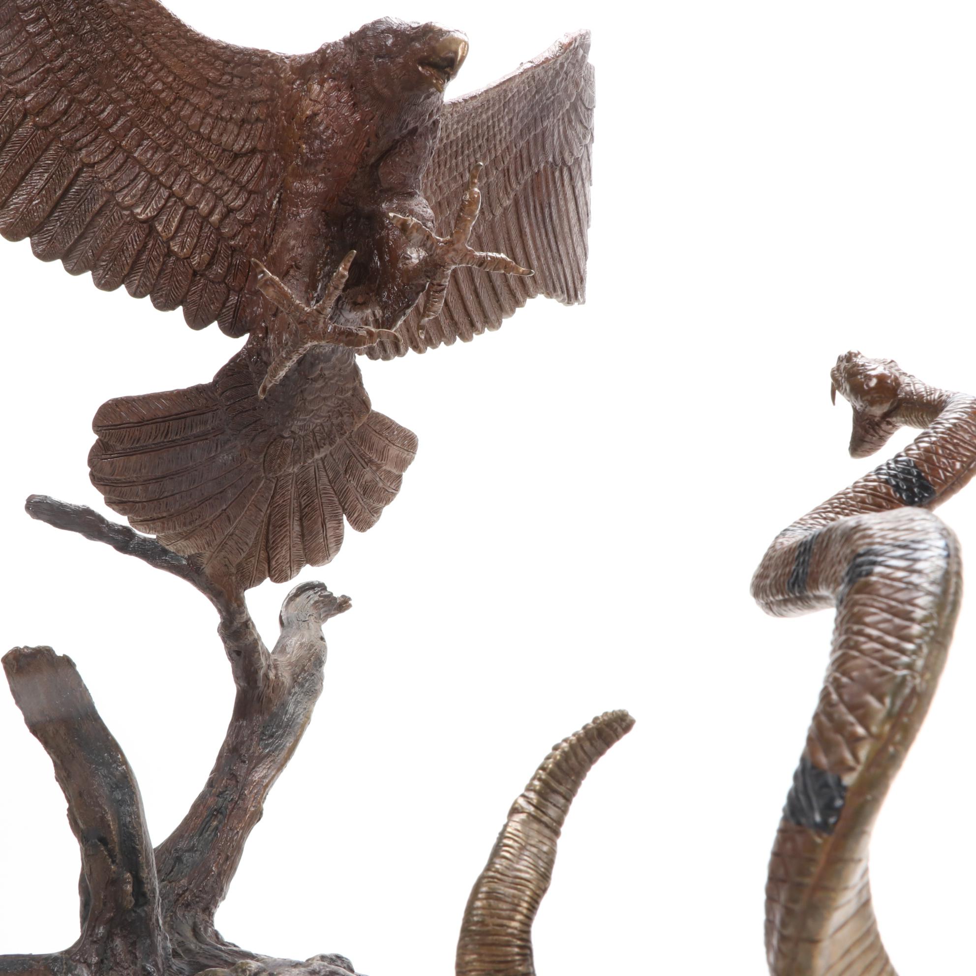 Wally Shoop Bronze Sculpture "Right Move"