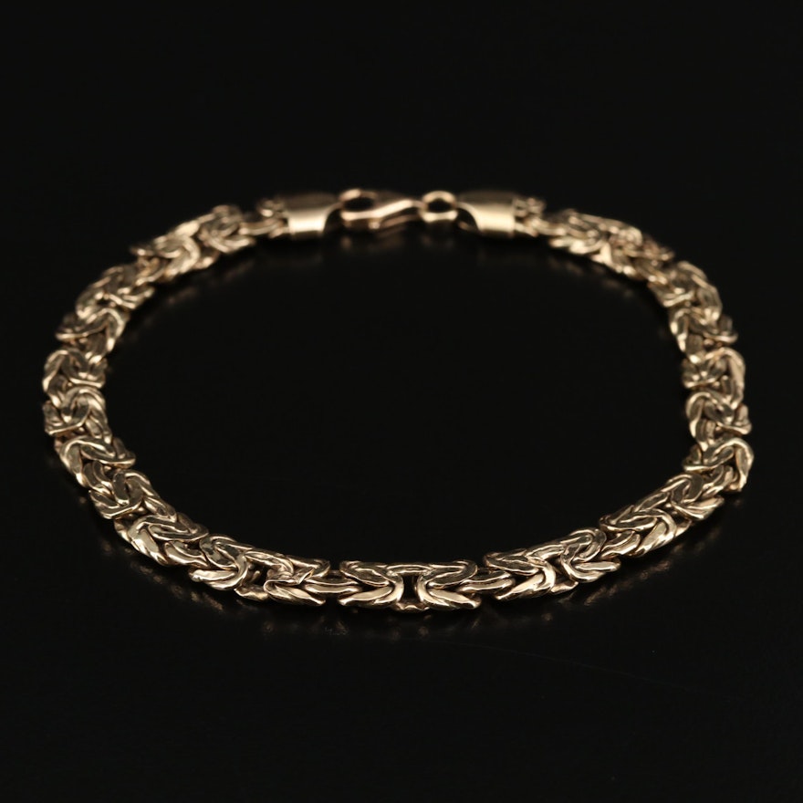 14K Gold Byzantine Link Bracelet