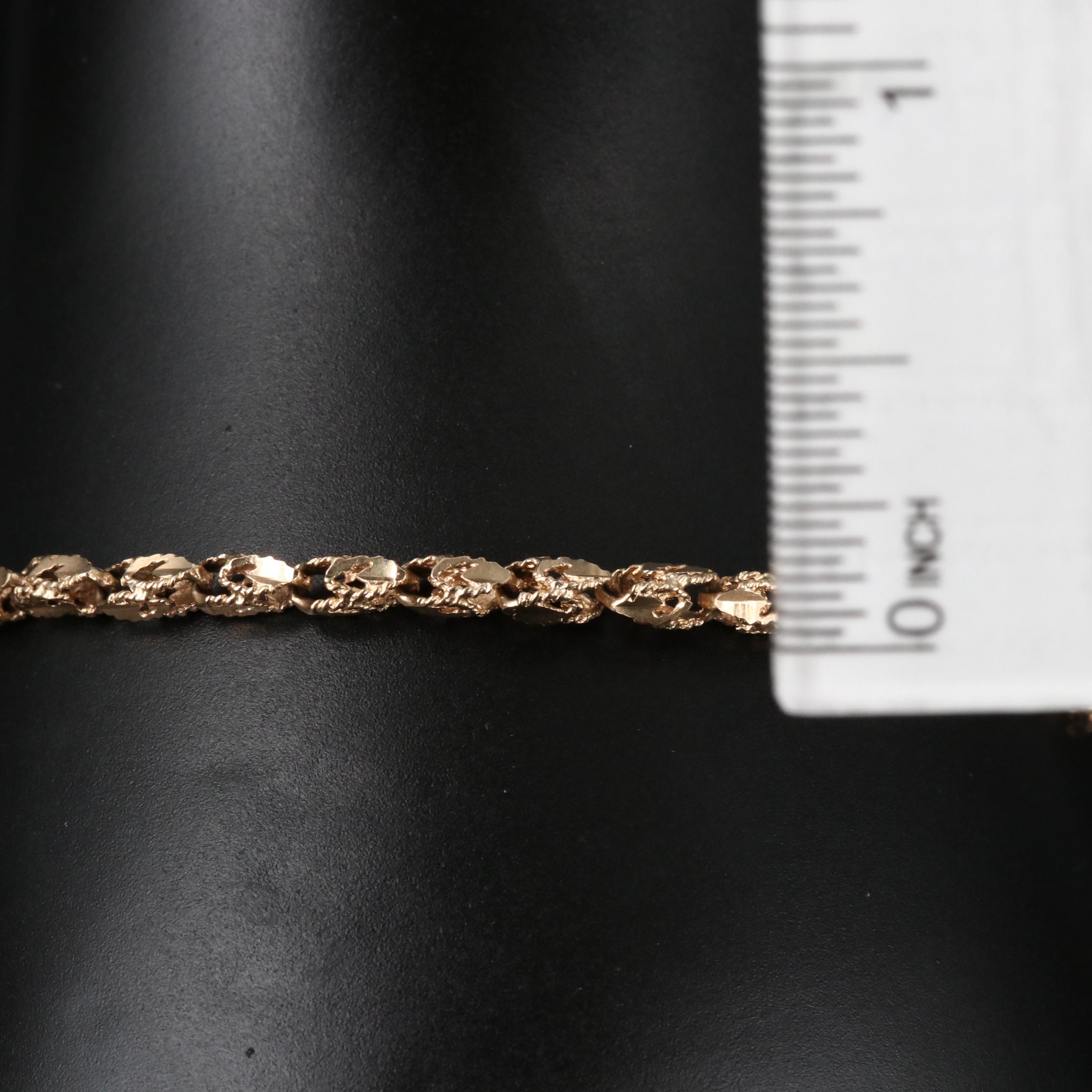 14K Gold Turkish Rope Link Bracelet