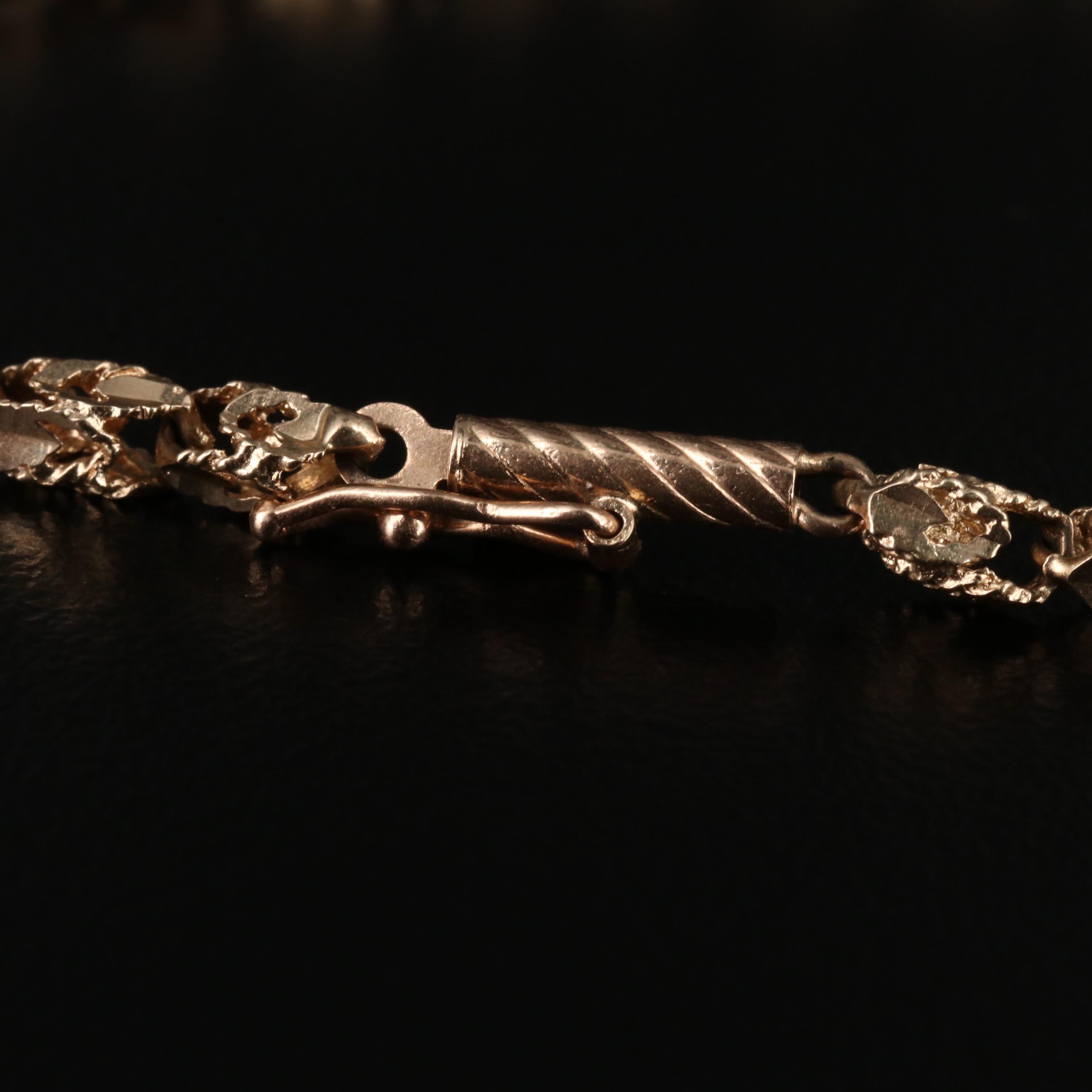 14K Gold Turkish Rope Link Bracelet