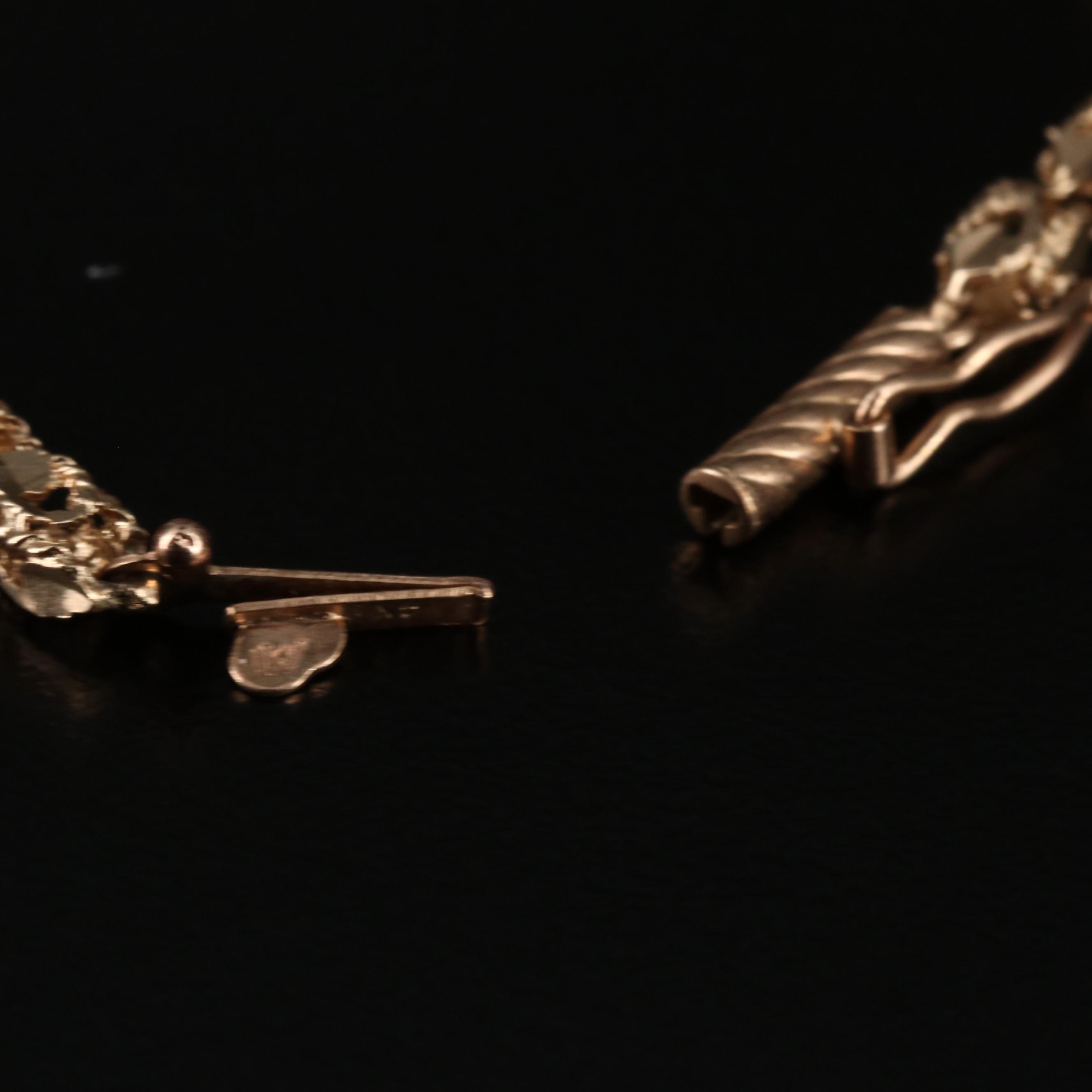 14K Gold Turkish Rope Link Bracelet