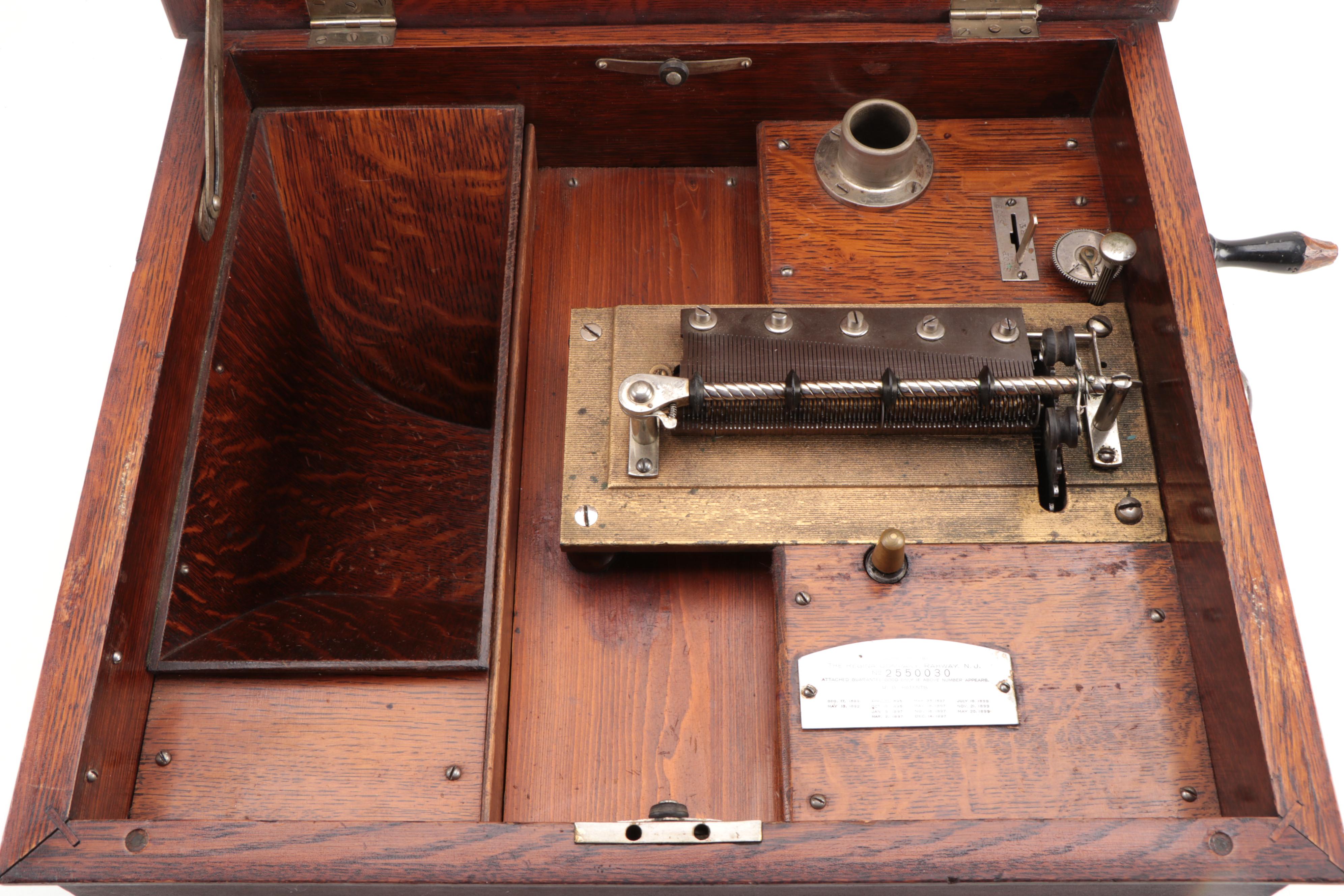 Reginaphone Music Box with Music Box Co. Metal Discs