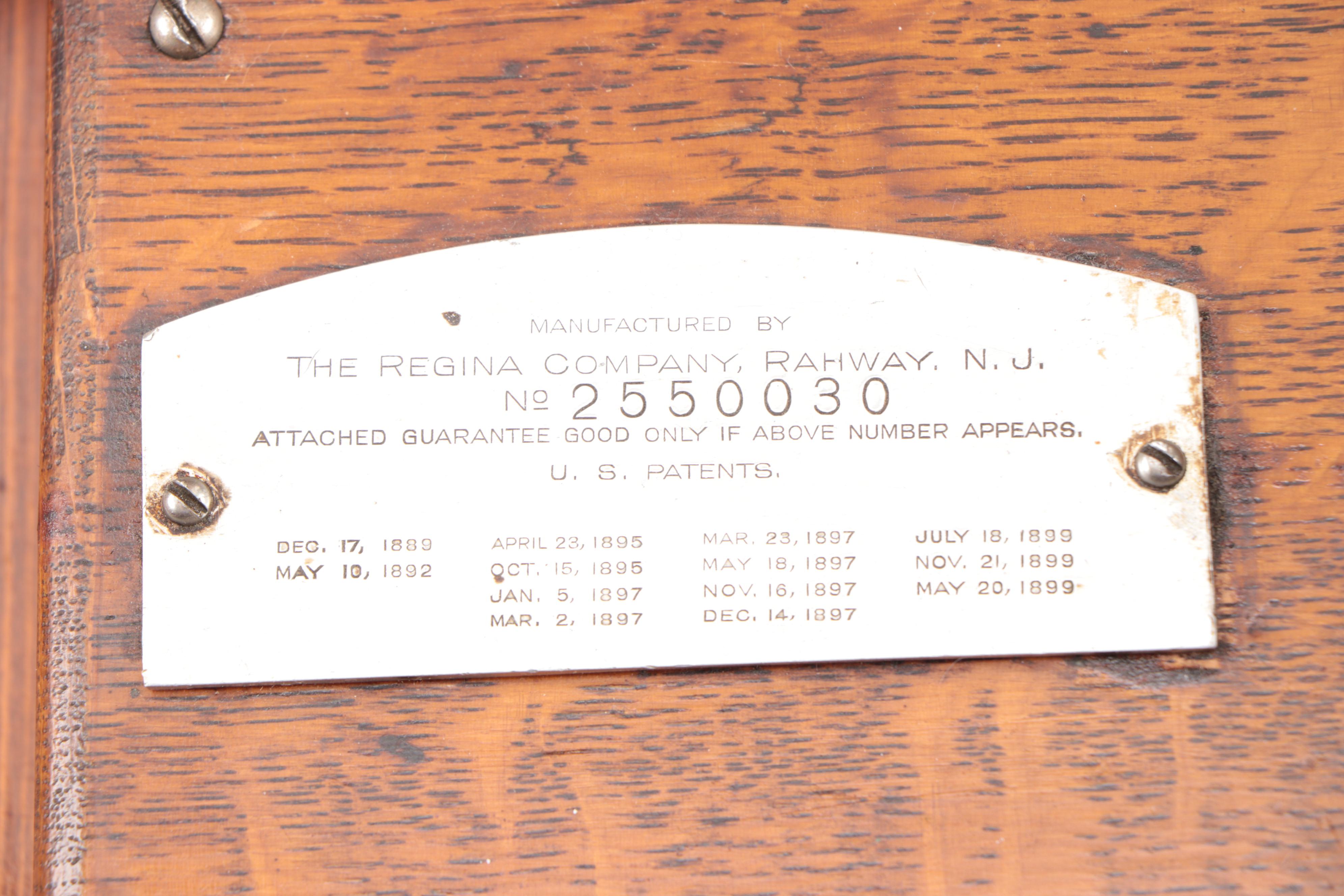 Reginaphone Music Box with Music Box Co. Metal Discs