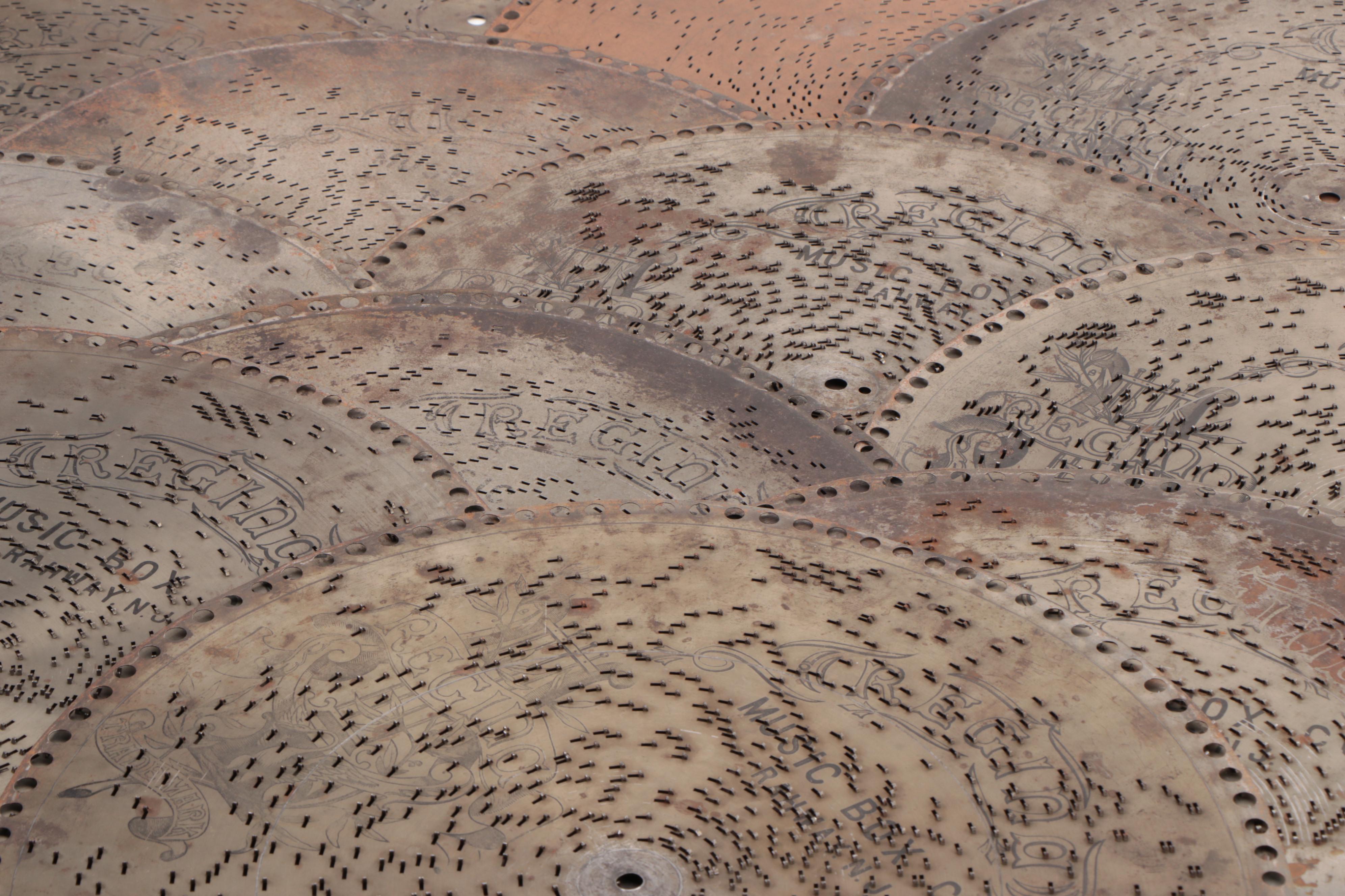 Reginaphone Music Box with Music Box Co. Metal Discs