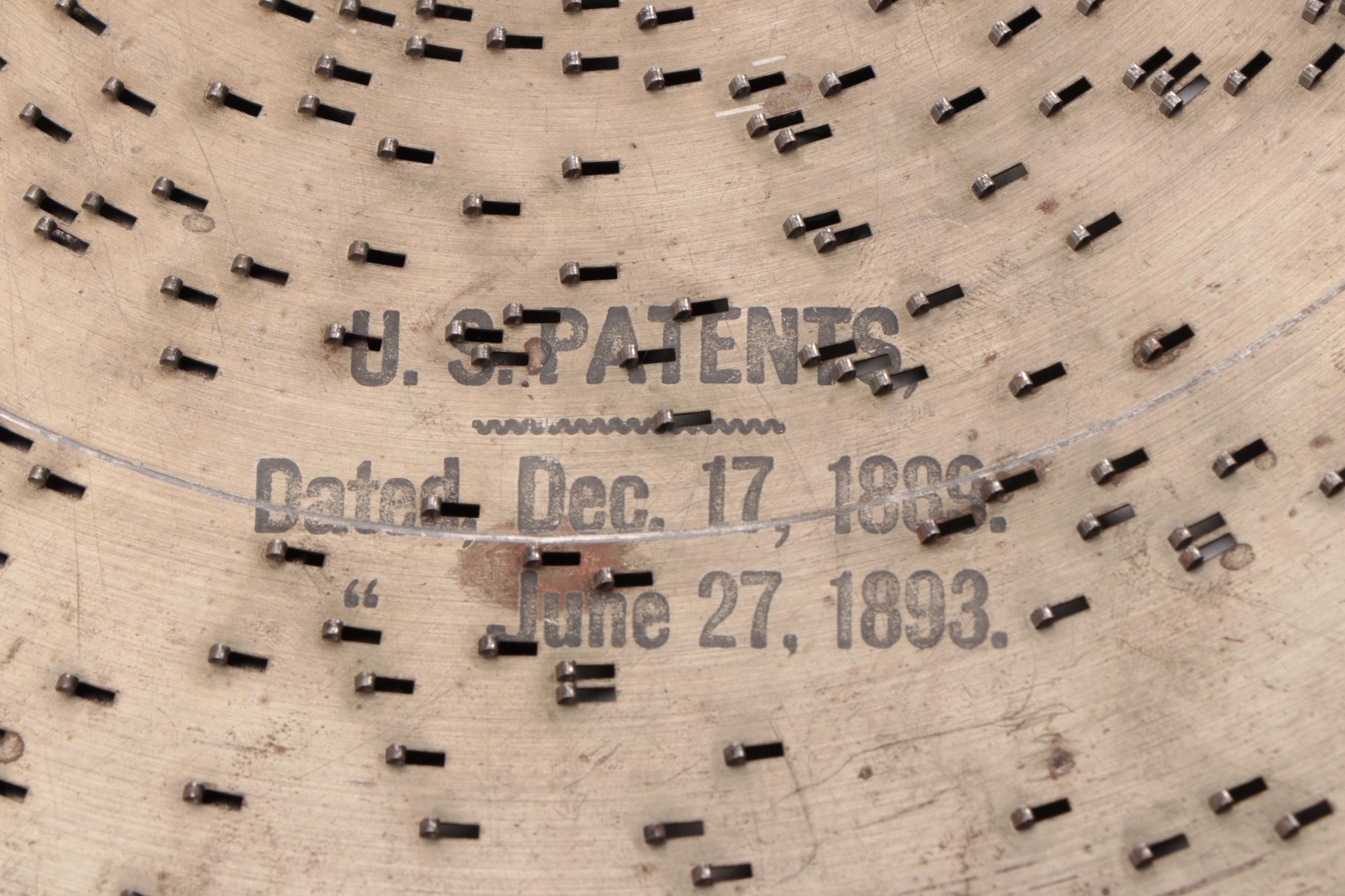 Reginaphone Music Box with Music Box Co. Metal Discs