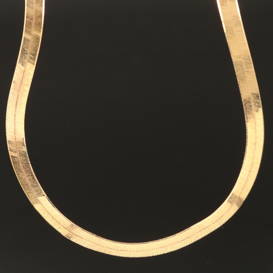 Milor 14K Herringbone Necklace