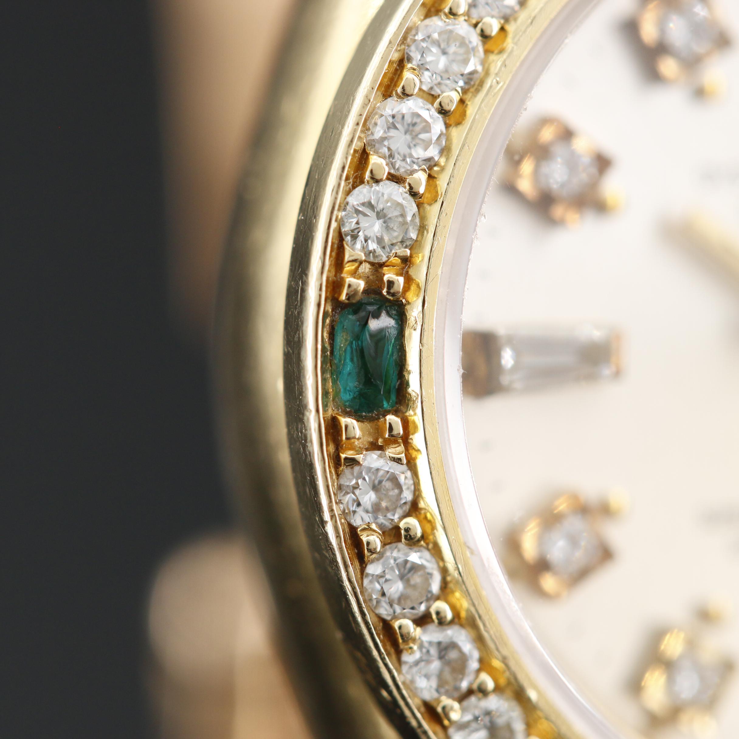 1985 Rolex Datejust President Diamond and Emerald 18K Automatic Watch