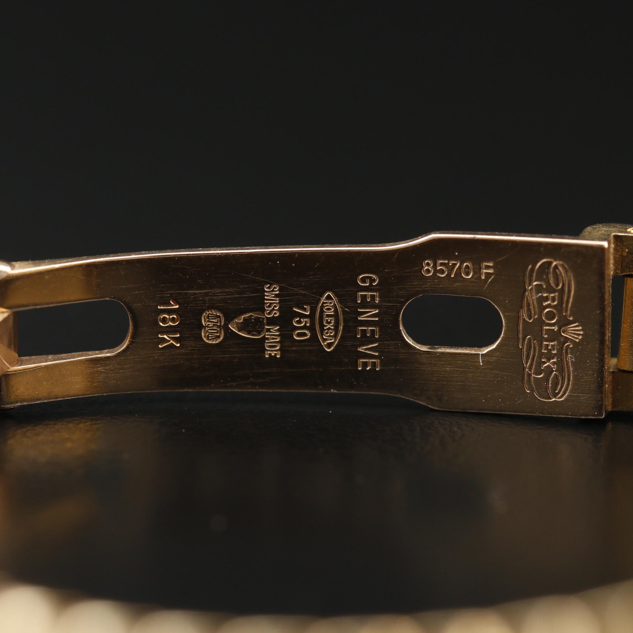 1985 Rolex Datejust President Diamond and Emerald 18K Automatic Watch