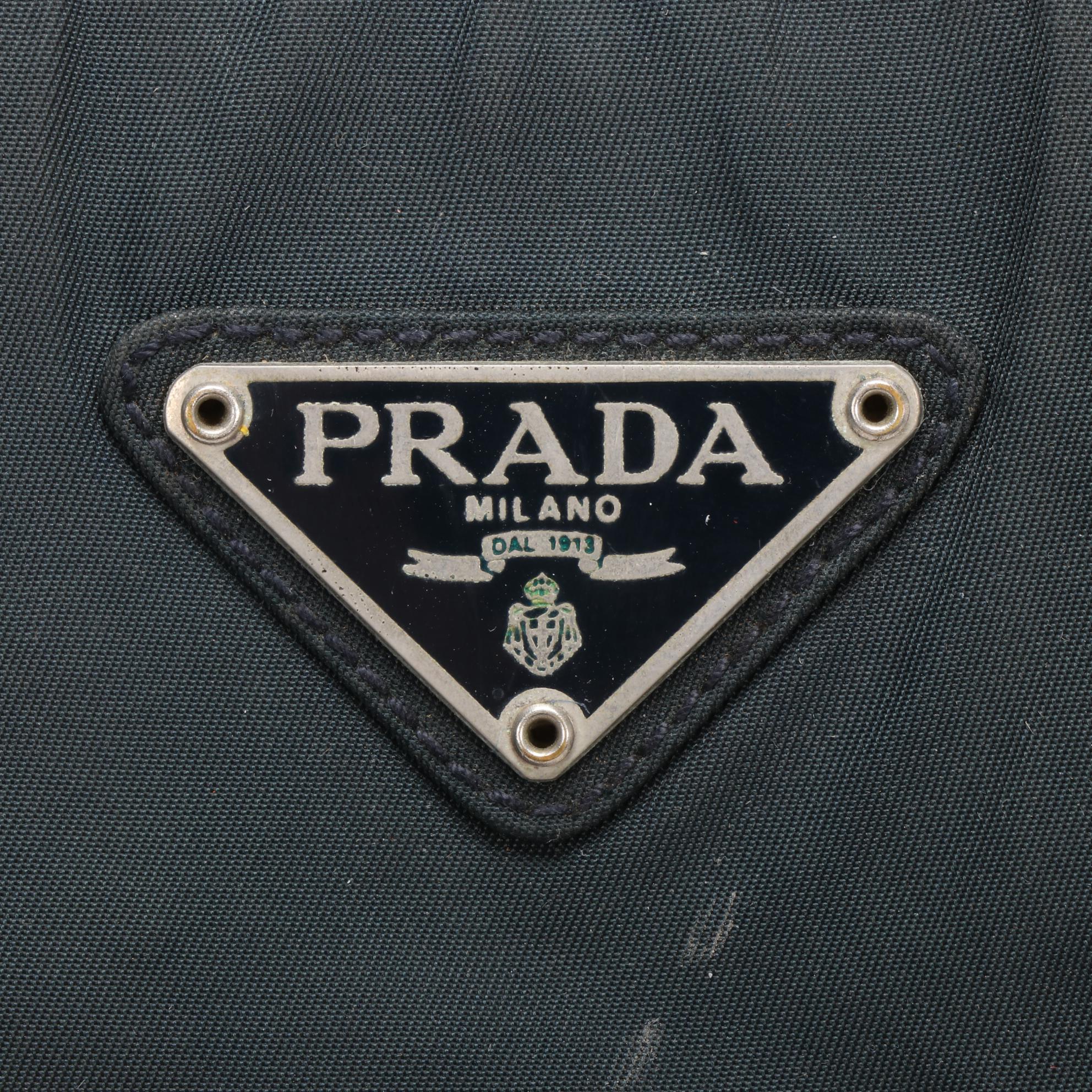 Prada Nylon Black Tessuto Top Handle Bag