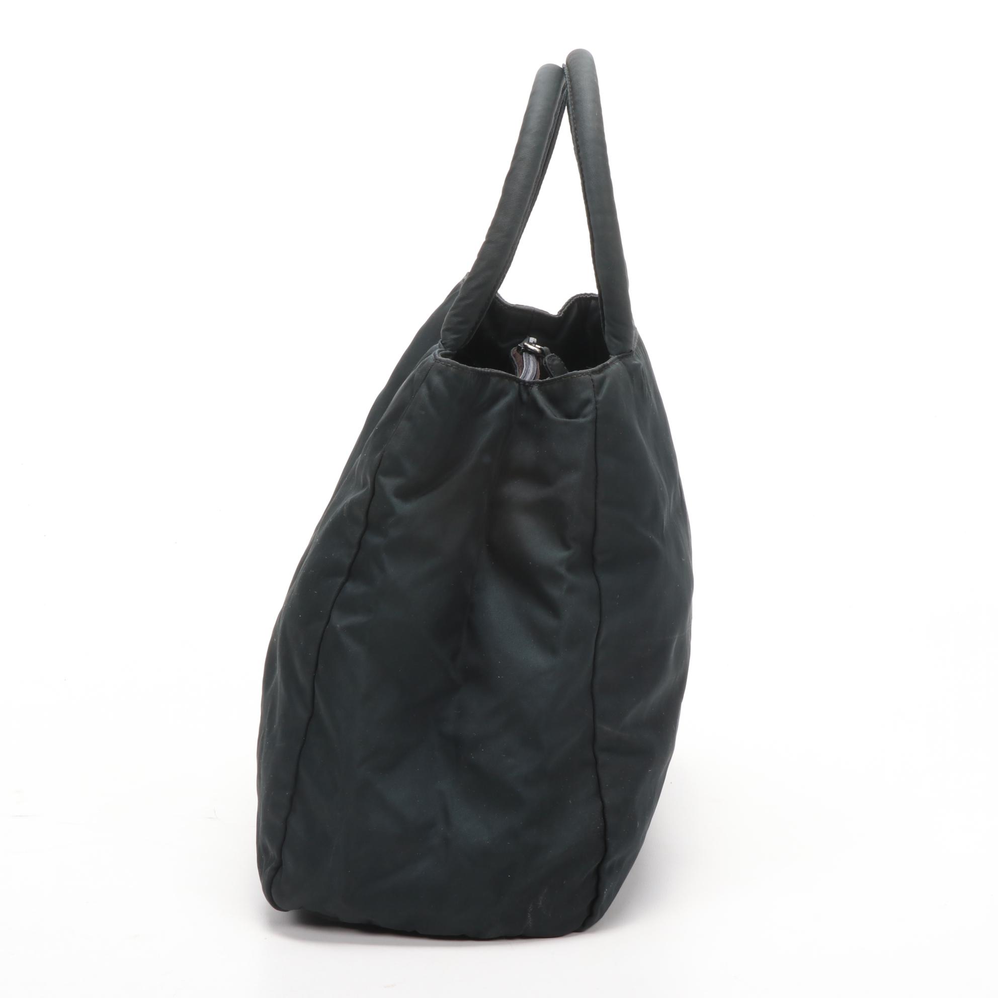 Prada Nylon Black Tessuto Top Handle Bag
