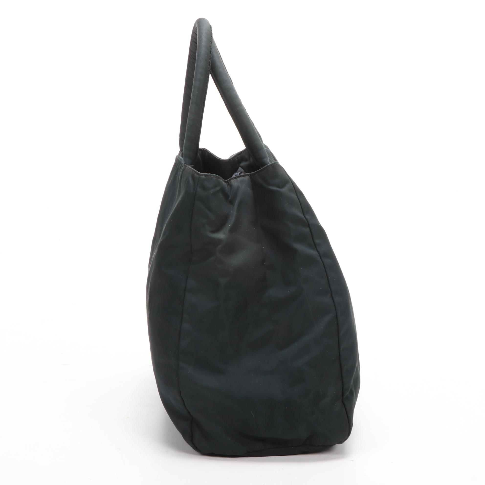 Prada Nylon Black Tessuto Top Handle Bag