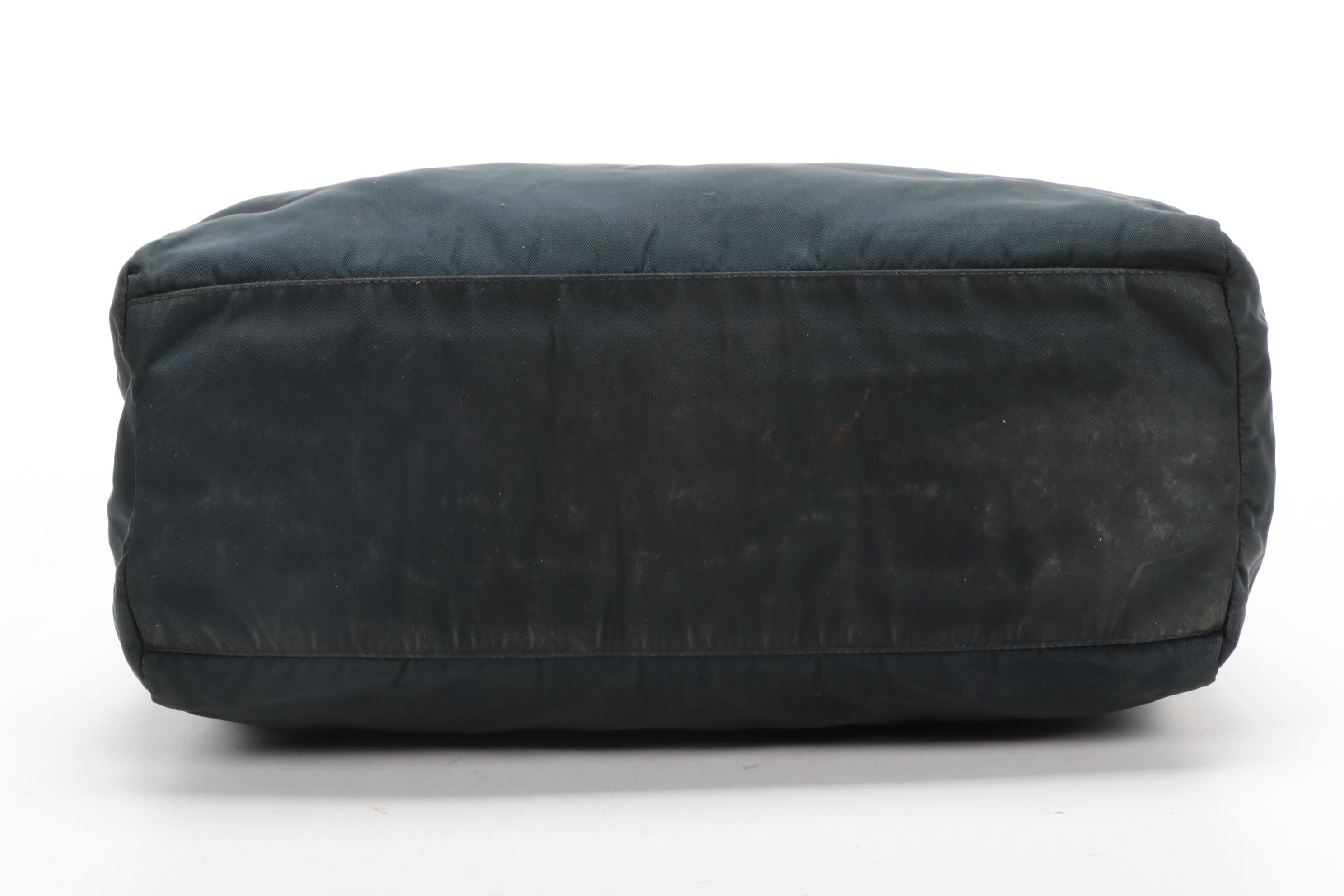 Prada Nylon Black Tessuto Top Handle Bag