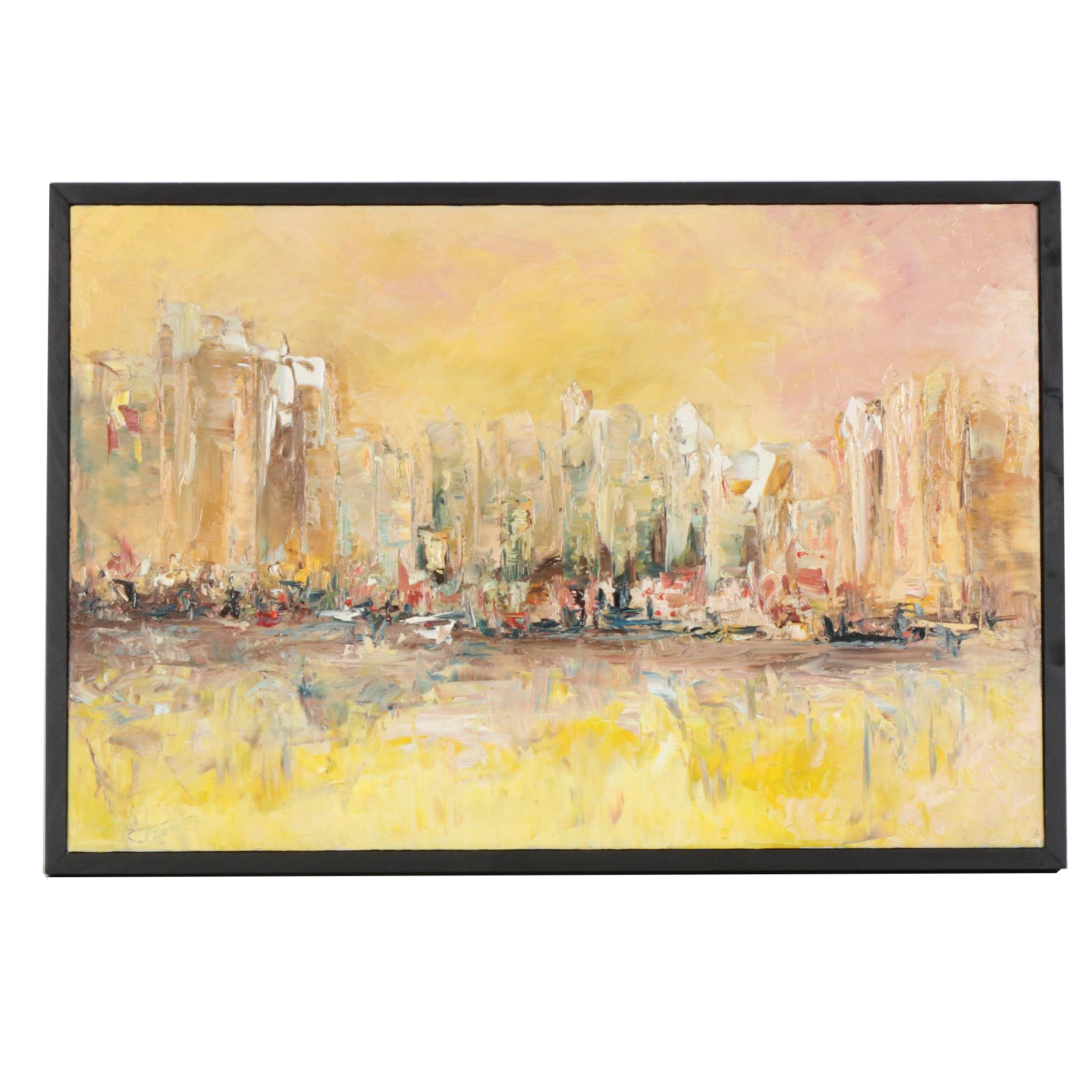 Farshad Lanjani Oil Painting "The Golden City", 2010