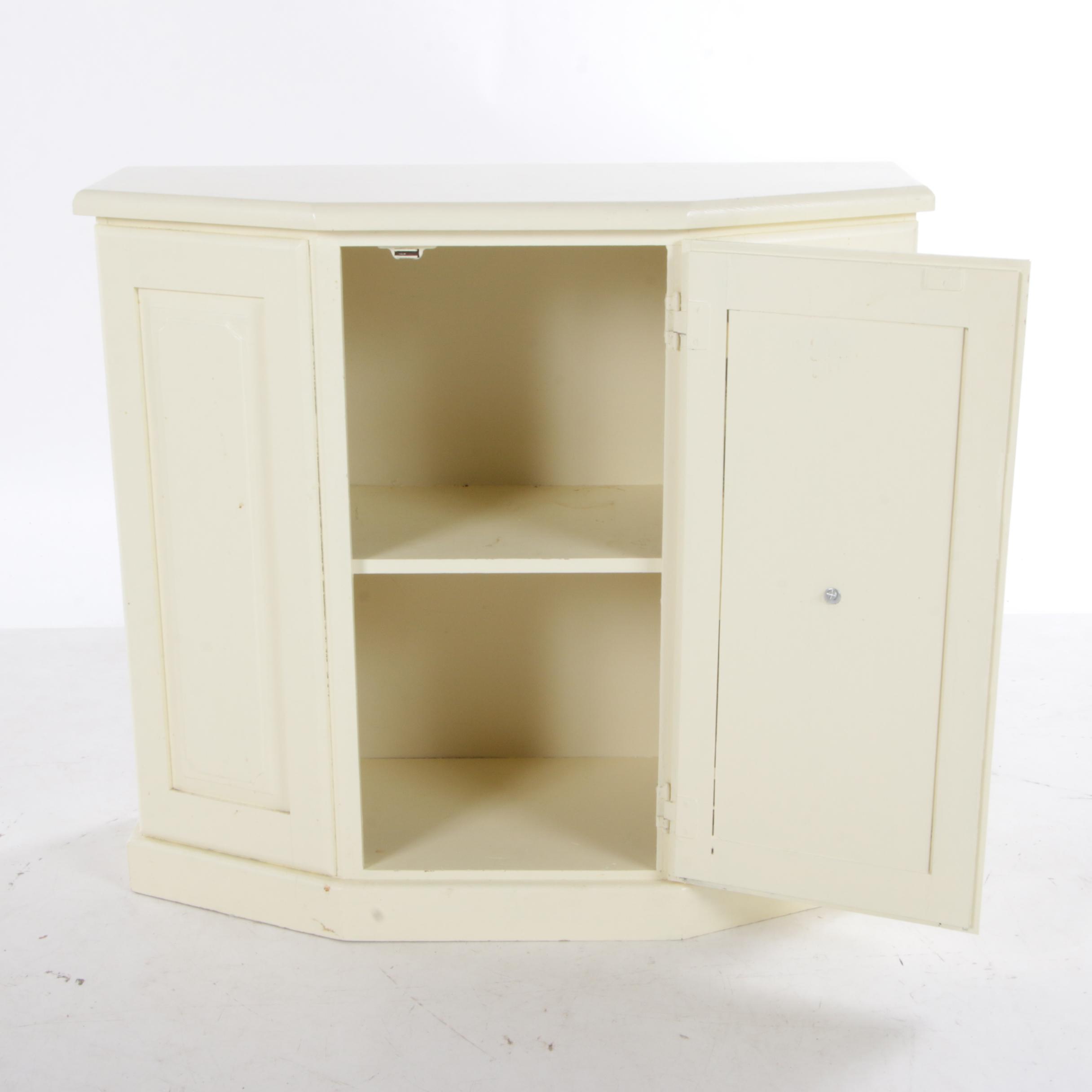 S. J. Bailey Sons Mastercraft White-Painted Console Cabinet, Mid to Late 20th C.