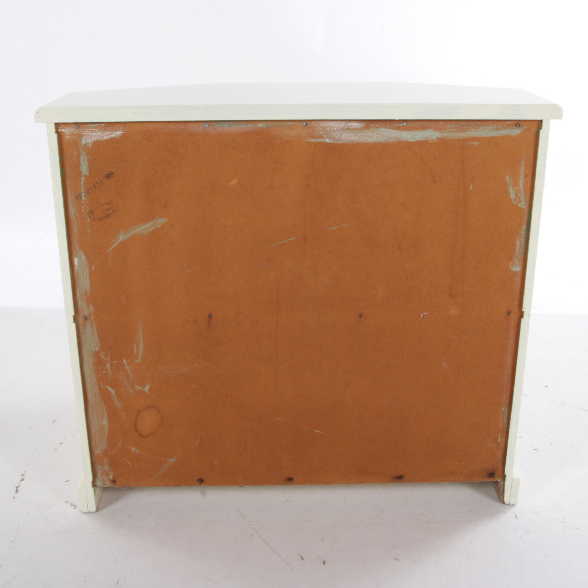 S. J. Bailey Sons Mastercraft White-Painted Console Cabinet, Mid to Late 20th C.