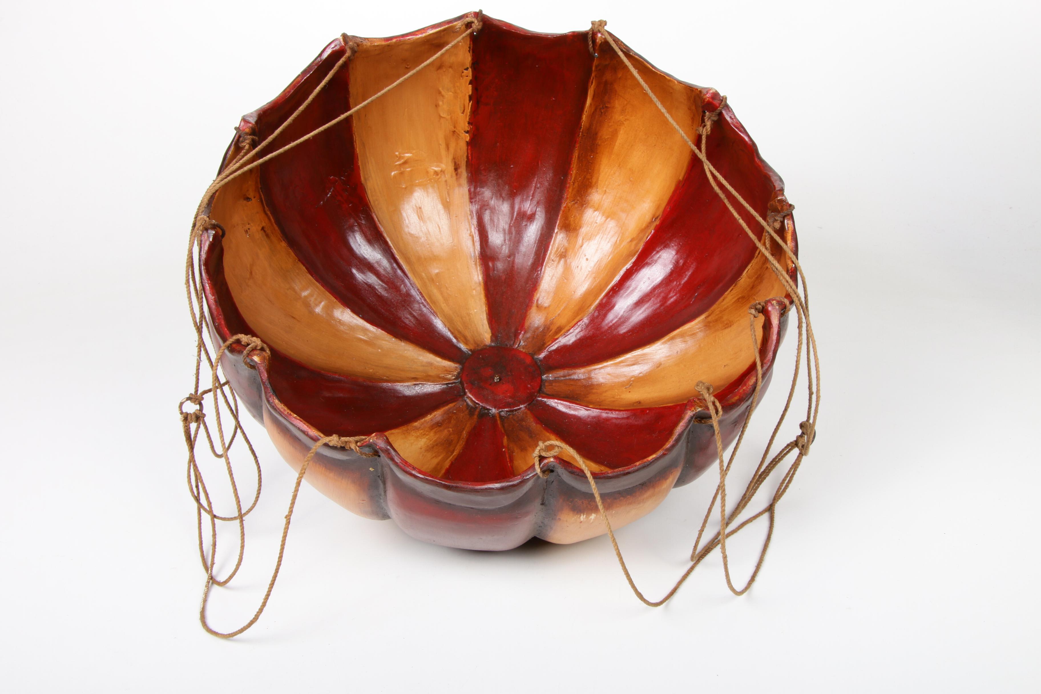 Allan Agohob Hand Painted "Parachuting Clown" Hanging Sculpture