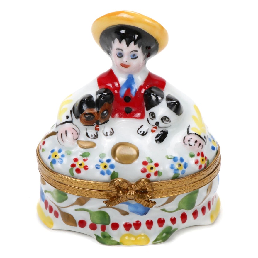 Hand-Painted Porcelain "Madeline" Limoges Box