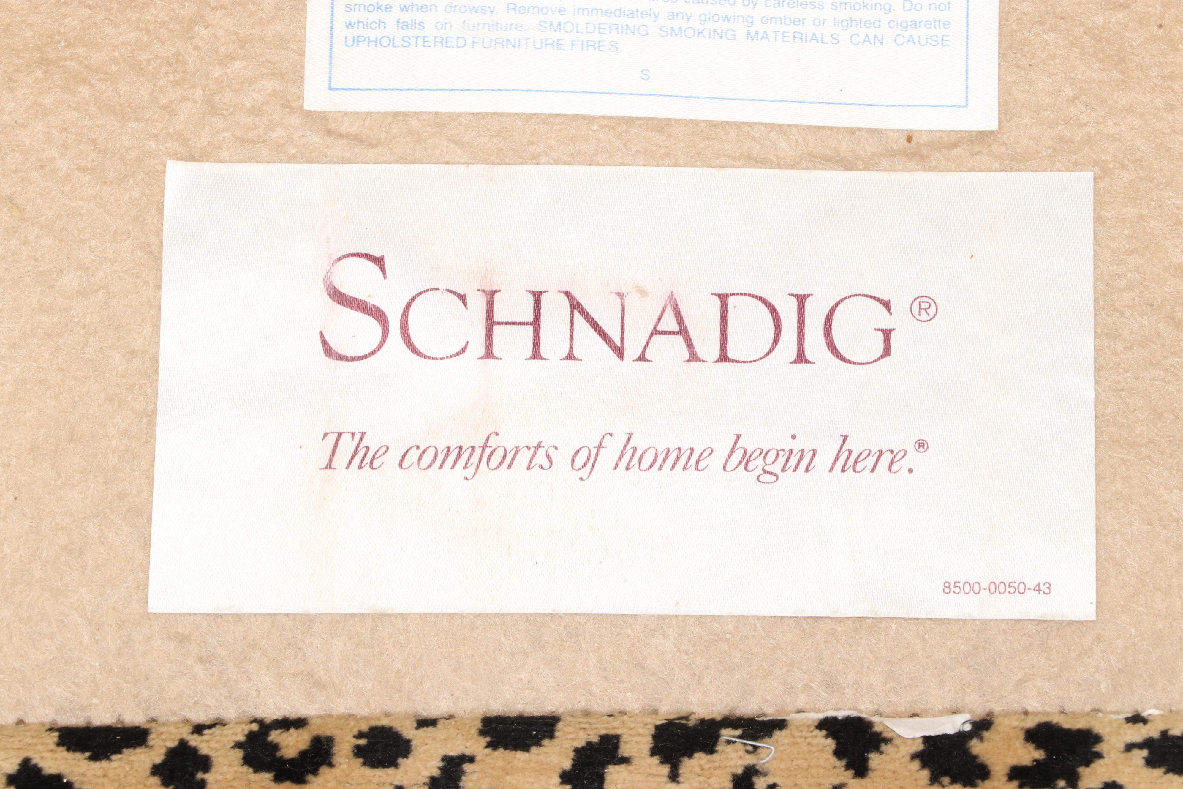 Schnadig Furniture Cheetah Print Roll-Arm Easy Chair