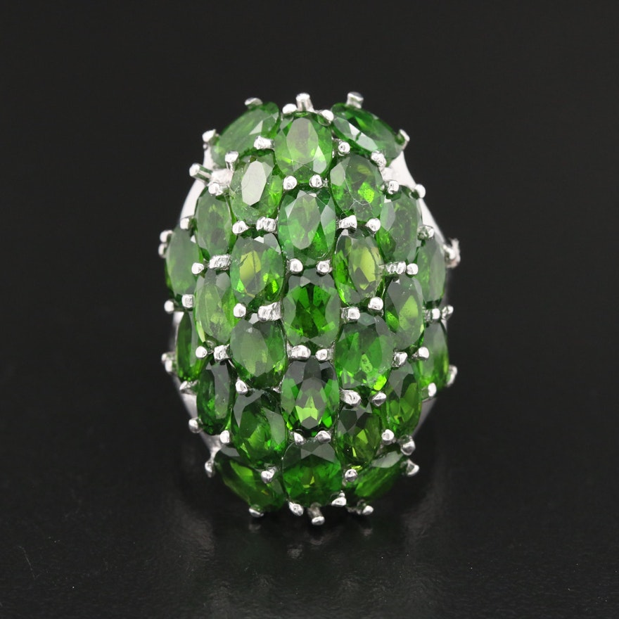 Sterling Silver Diopside Ring
