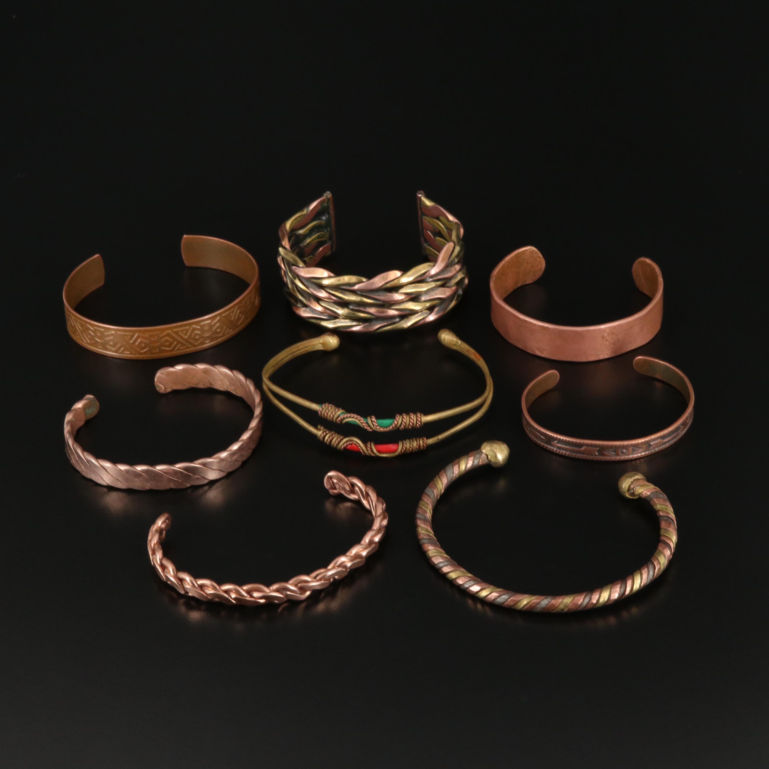 Cuff Bracelets Including Glass Accents