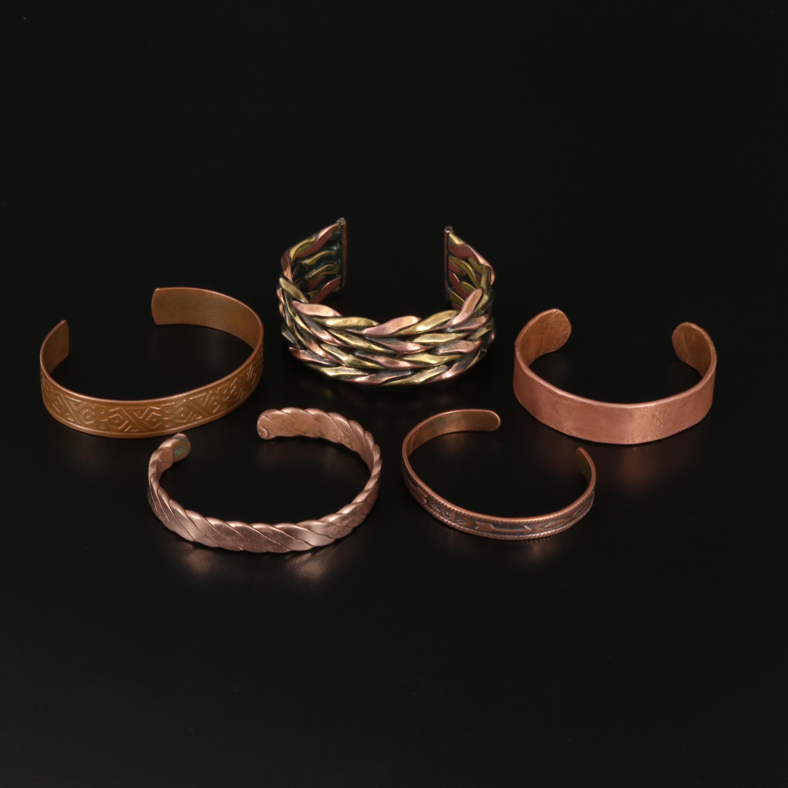 Cuff Bracelets Including Glass Accents