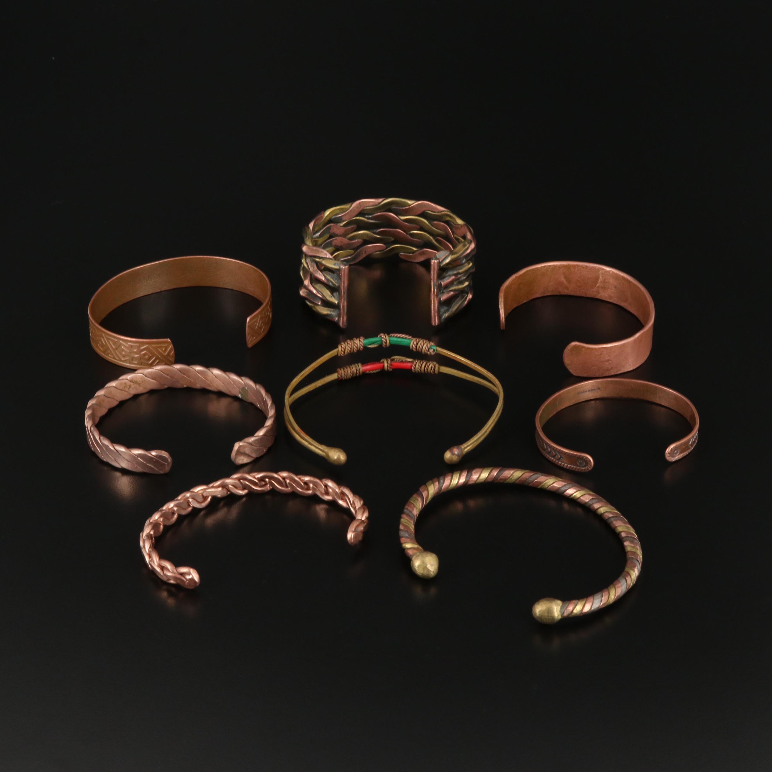 Cuff Bracelets Including Glass Accents