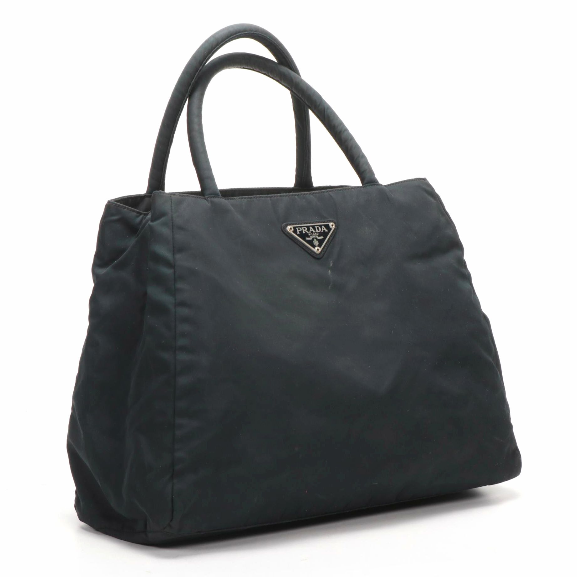 Prada Nylon Black Tessuto Top Handle Bag