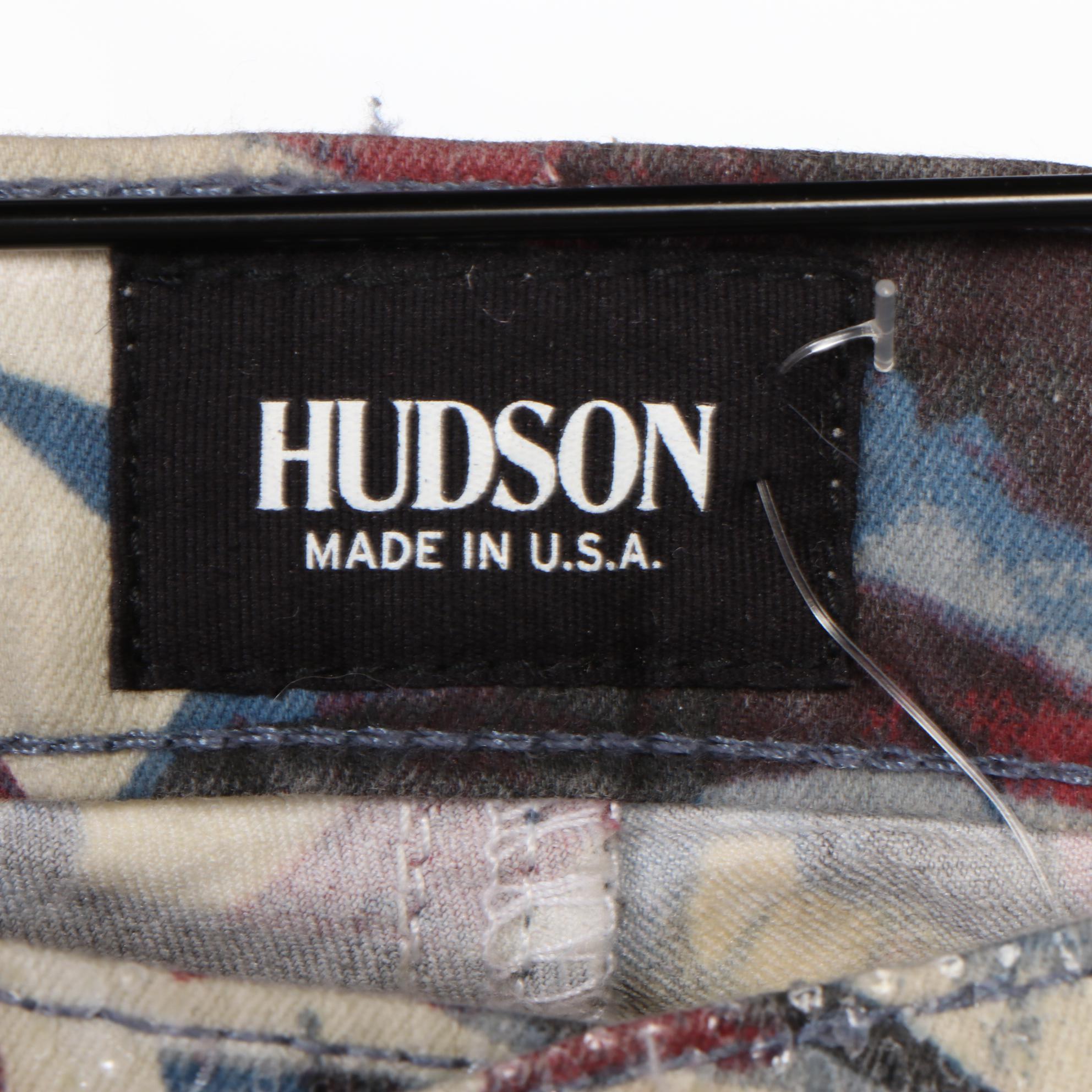 Hudson Krista Python Effect Multicolor Super Skinny Crop Jeans