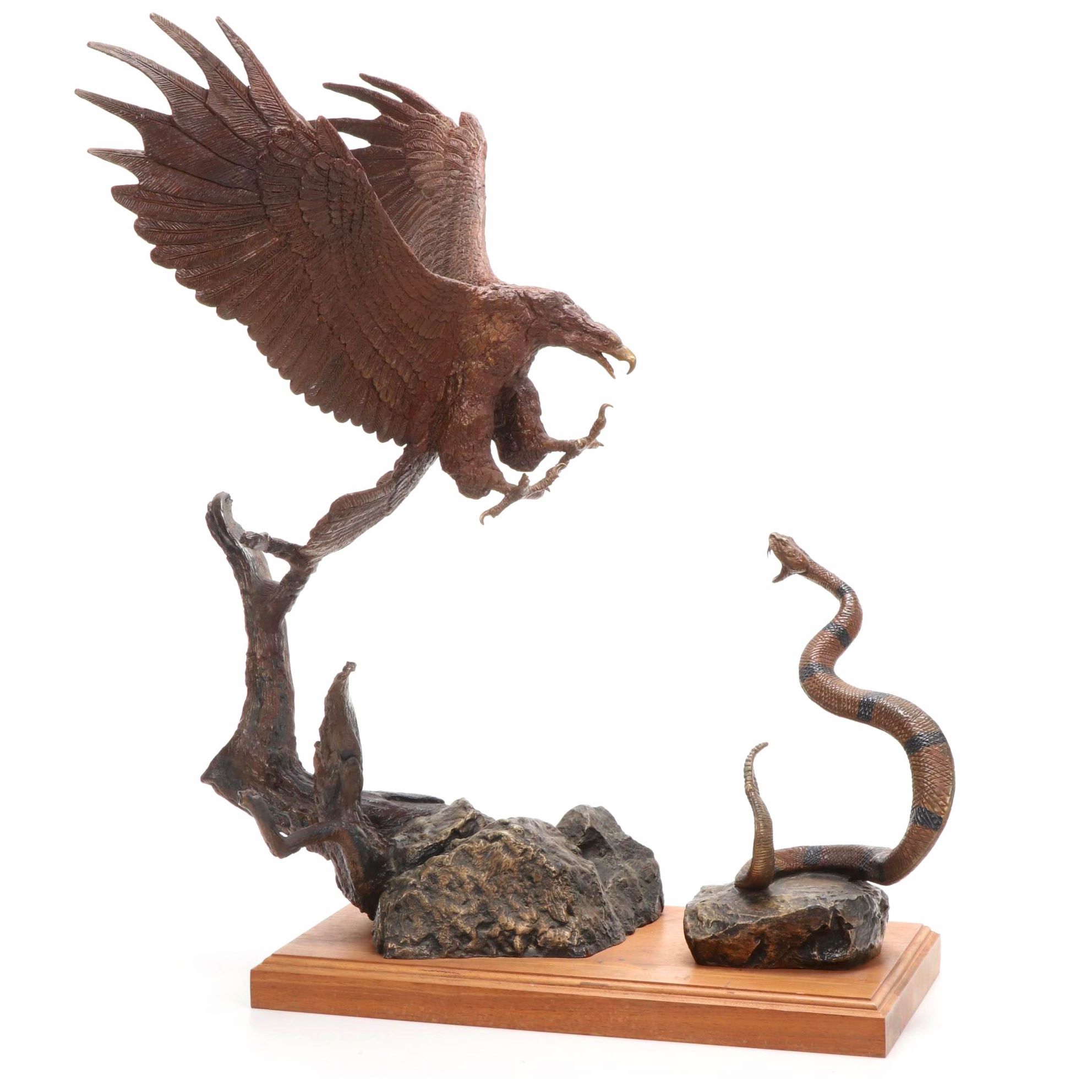 Wally Shoop Bronze Sculpture "Right Move"