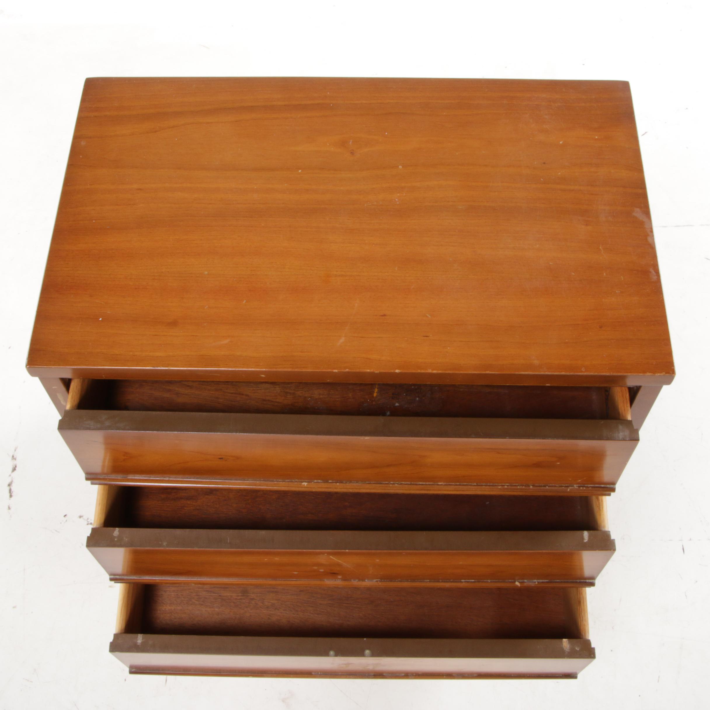 Dixie Furniture Mid Century Modern Three-Drawer Nightstand