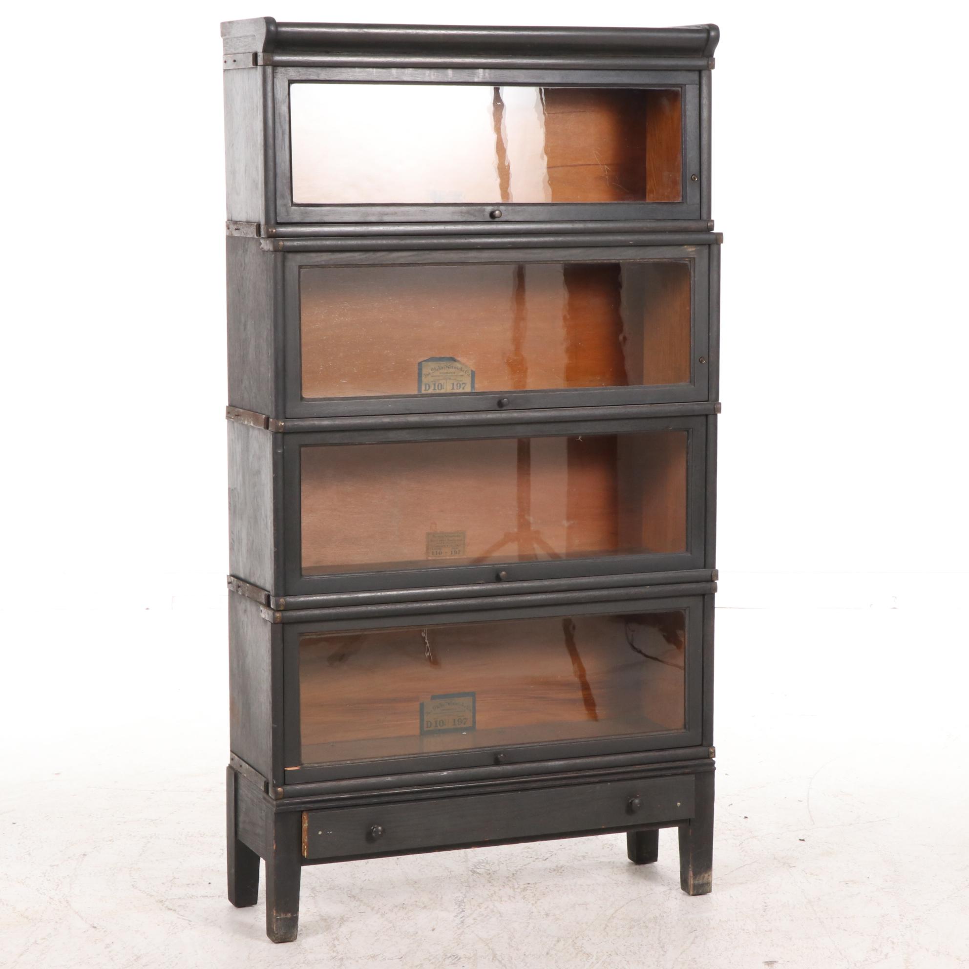 Globe-Wernicke Co. Ebonized Barrister's Bookcase, Early 20th Century