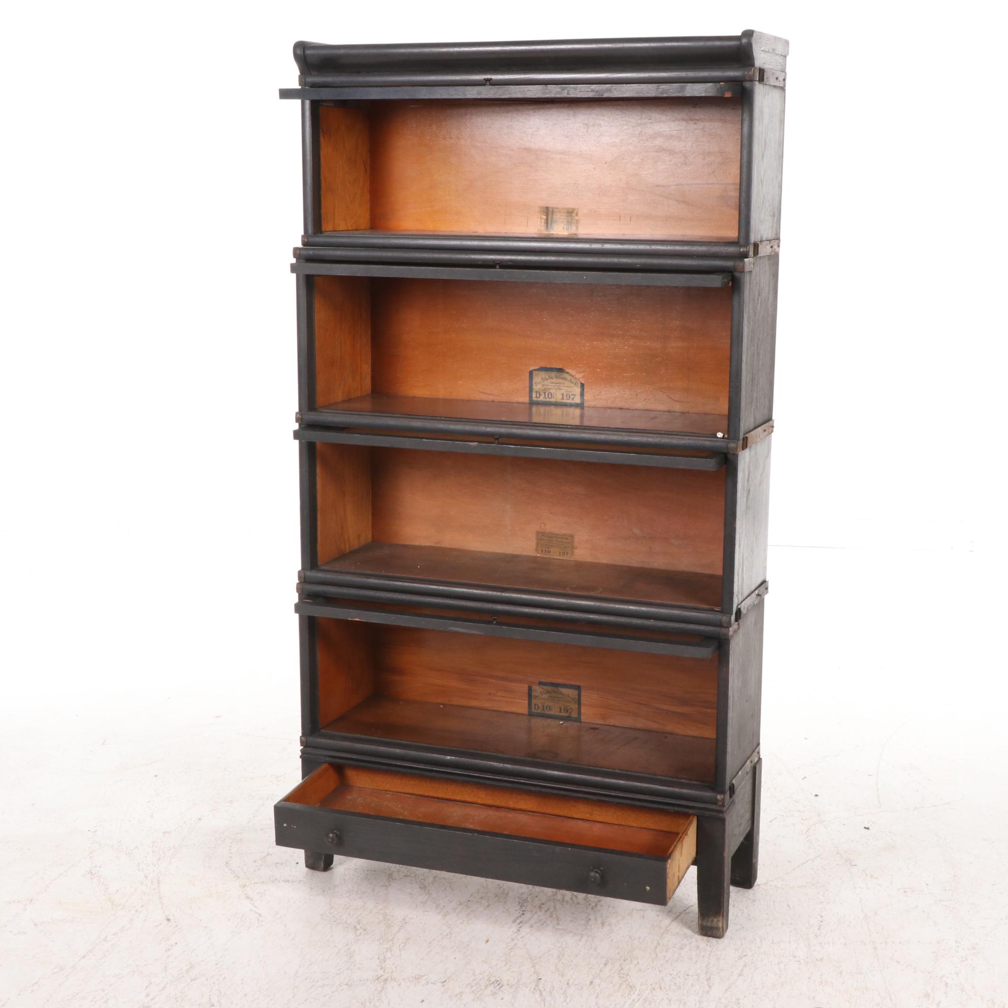 Globe-Wernicke Co. Ebonized Barrister's Bookcase, Early 20th Century