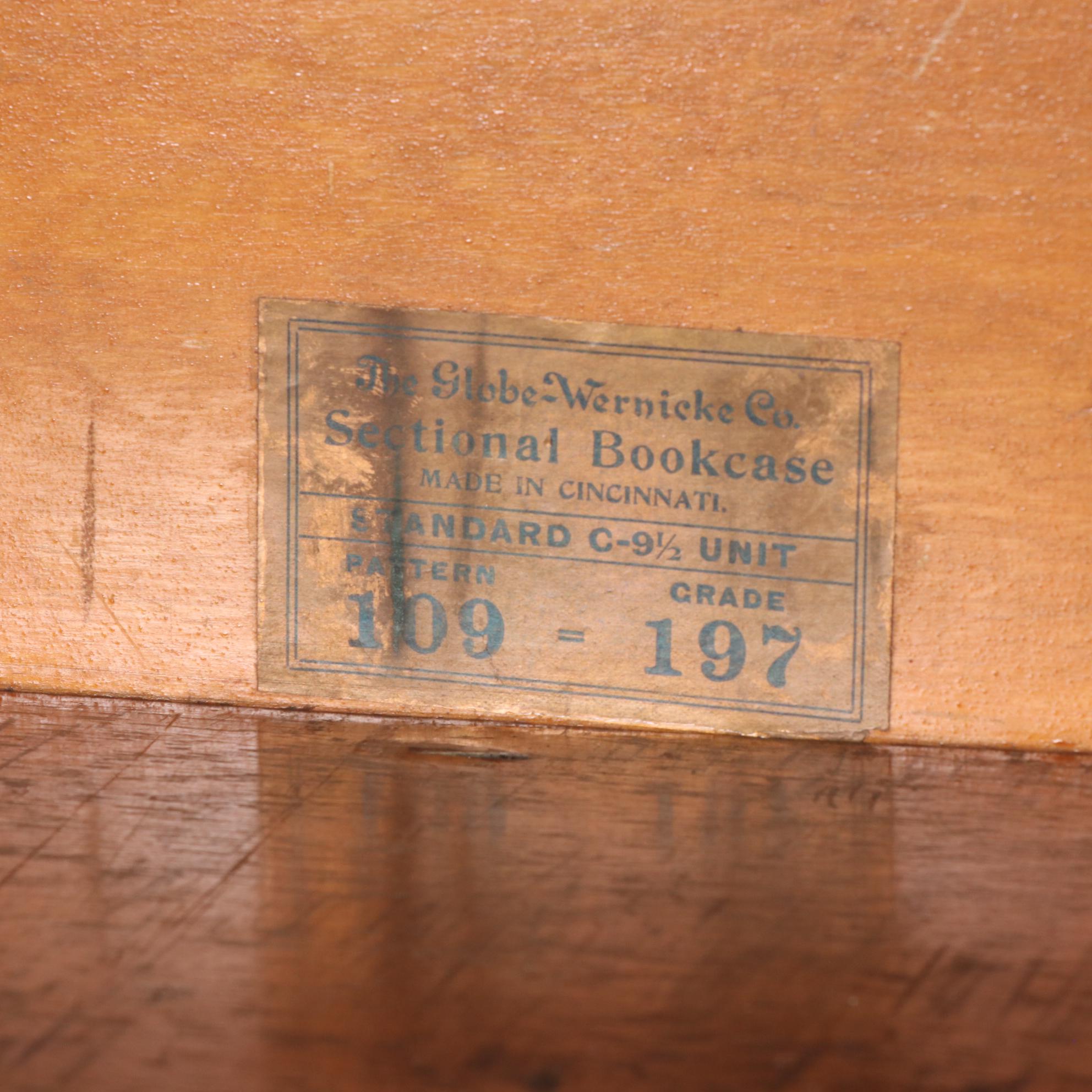 Globe-Wernicke Co. Ebonized Barrister's Bookcase, Early 20th Century