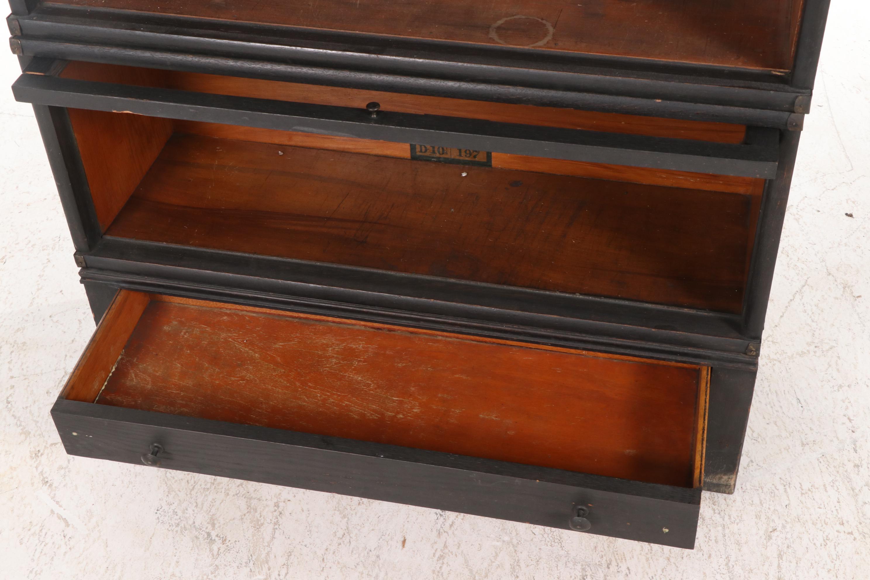 Globe-Wernicke Co. Ebonized Barrister's Bookcase, Early 20th Century