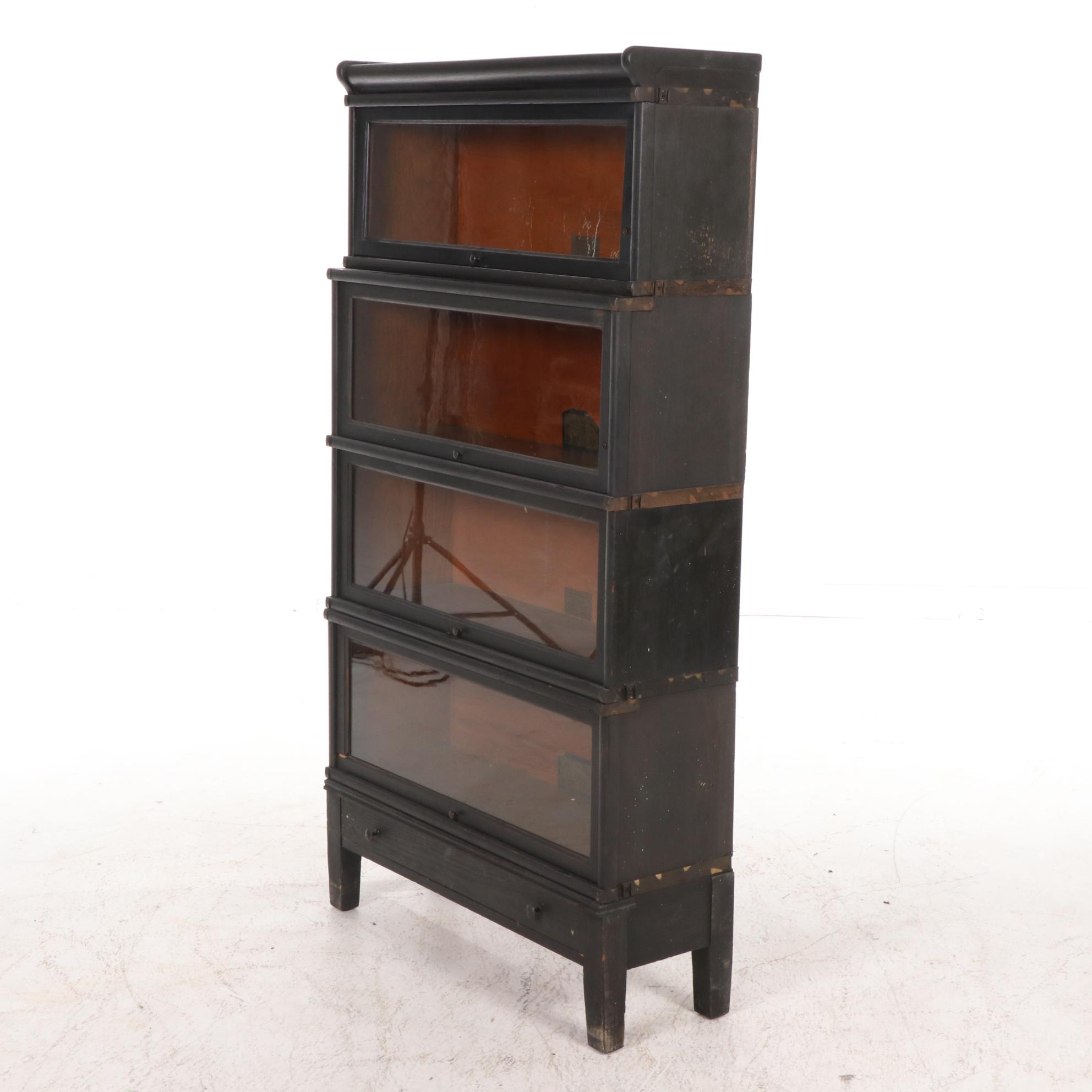 Globe-Wernicke Co. Ebonized Barrister's Bookcase, Early 20th Century