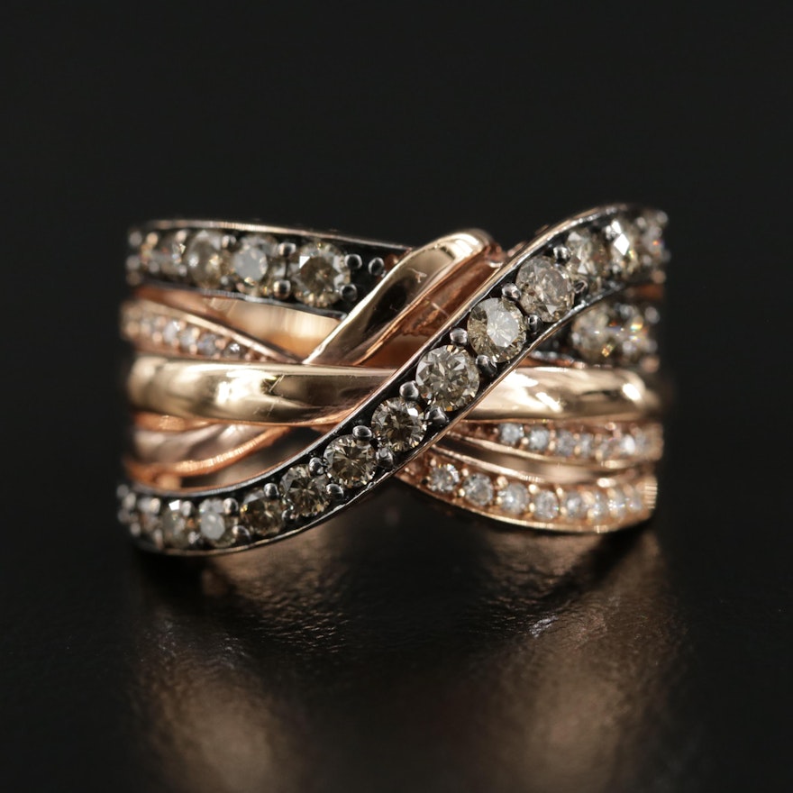 Le Vian 14K Gold Diamond Crisscross Ring