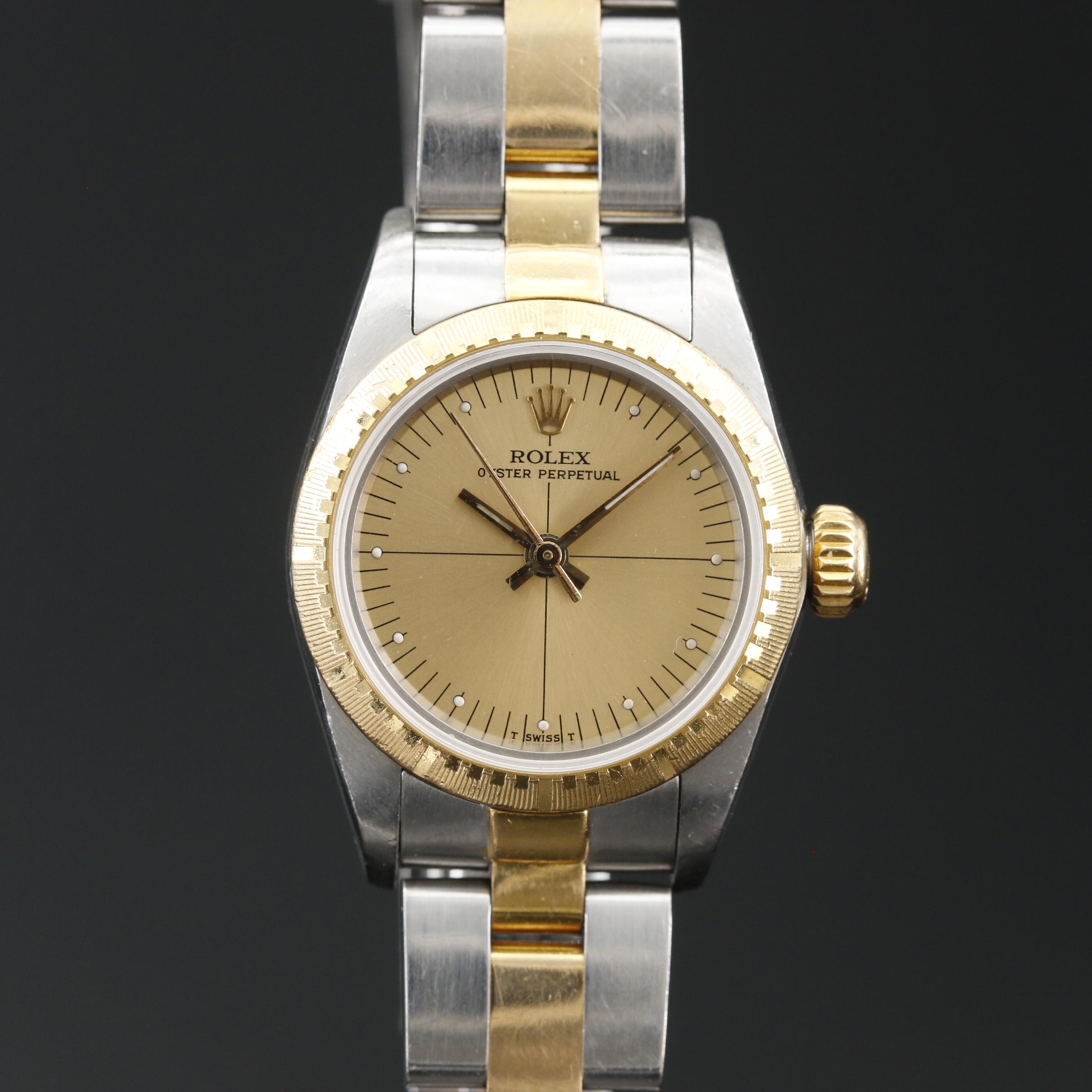 1987 Rolex Zephyr Oyster Perpetual 18K and Stainless Steel Automatic Watch