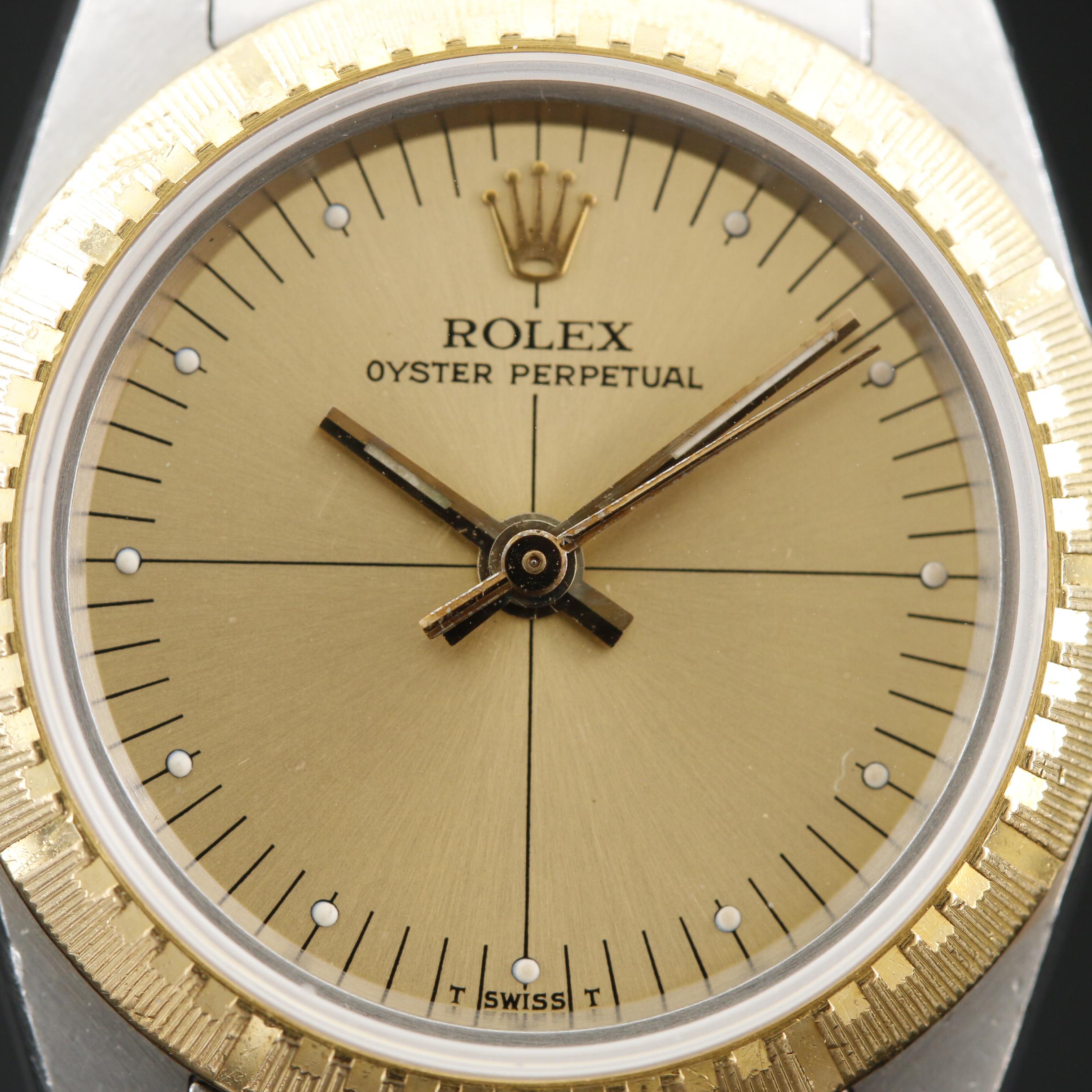 1987 Rolex Zephyr Oyster Perpetual 18K and Stainless Steel Automatic Watch
