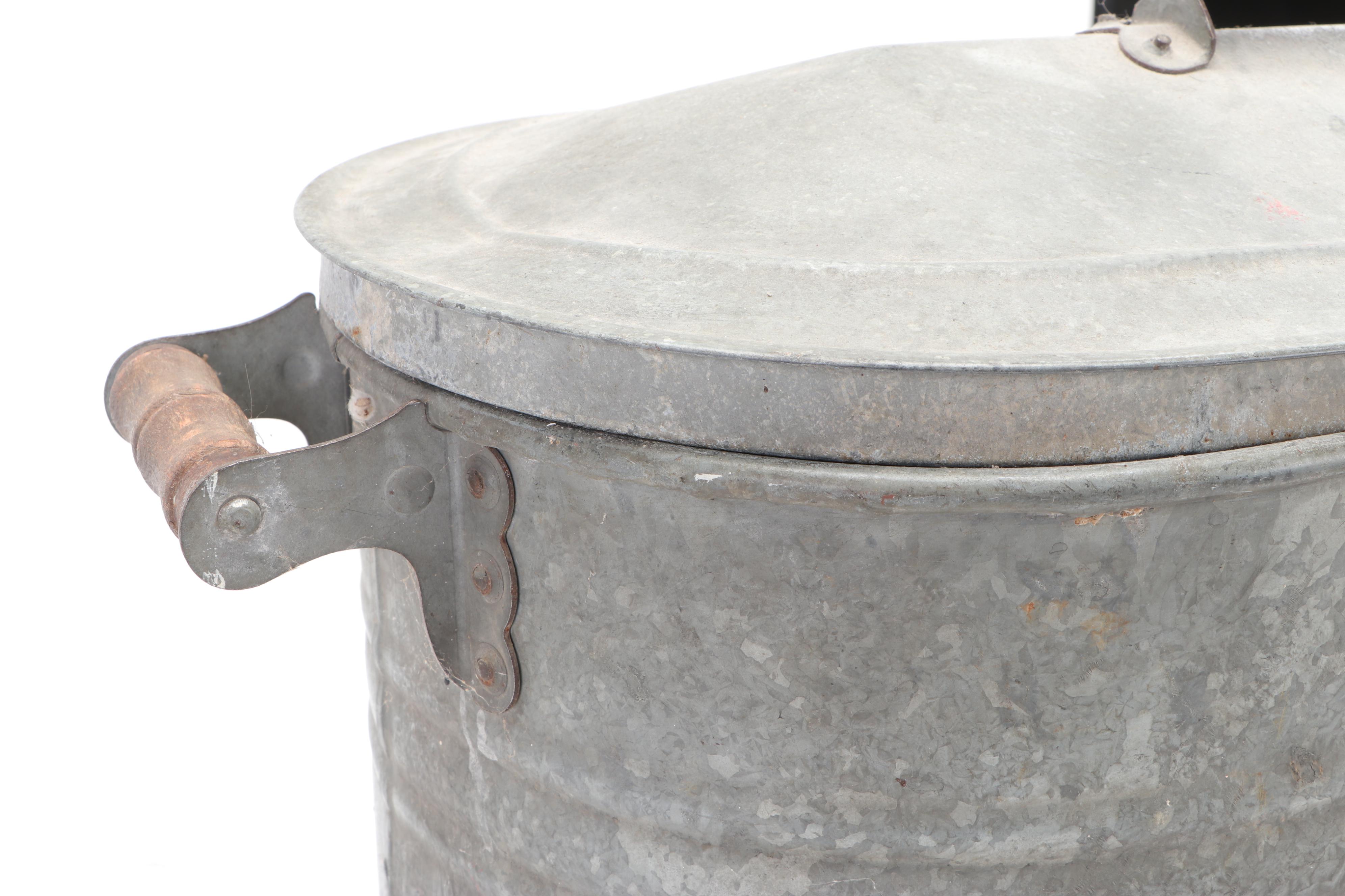 Rapid Washer Laundry Plunger with Galvanized Boiler Wash Tub