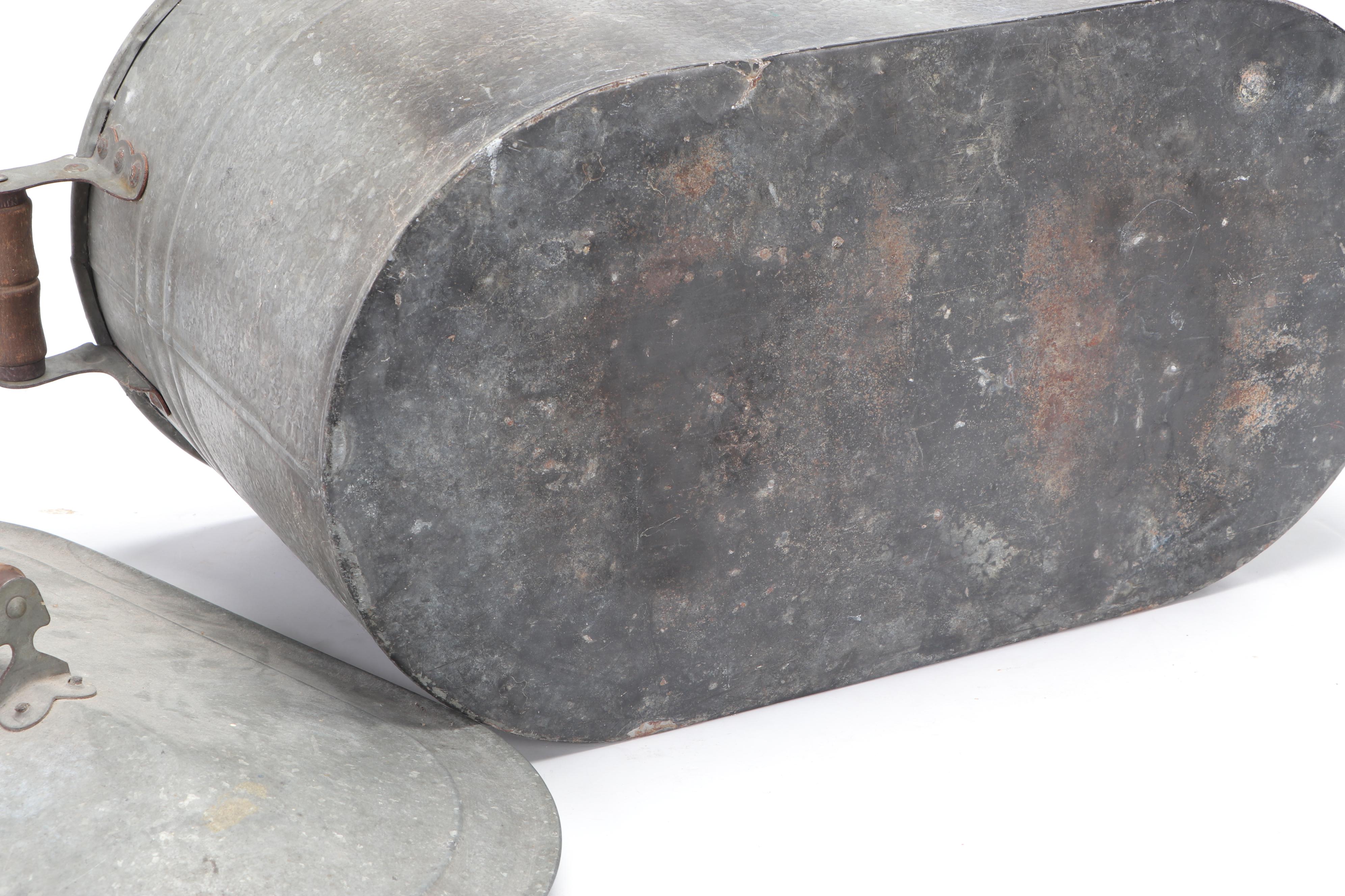 Rapid Washer Laundry Plunger with Galvanized Boiler Wash Tub